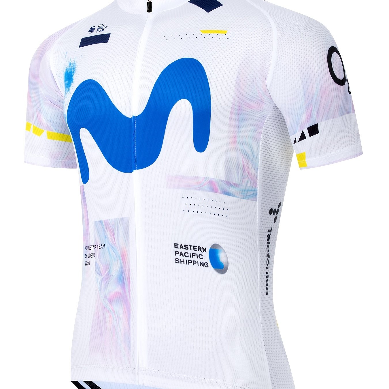 TEMU M Bicycle Short Sleeve Cycling Jersey, Summer Men's Road Bike Mountain Bike Short Sleeve Slim Fit Jersey, Slightly Stretchy, Breathable,