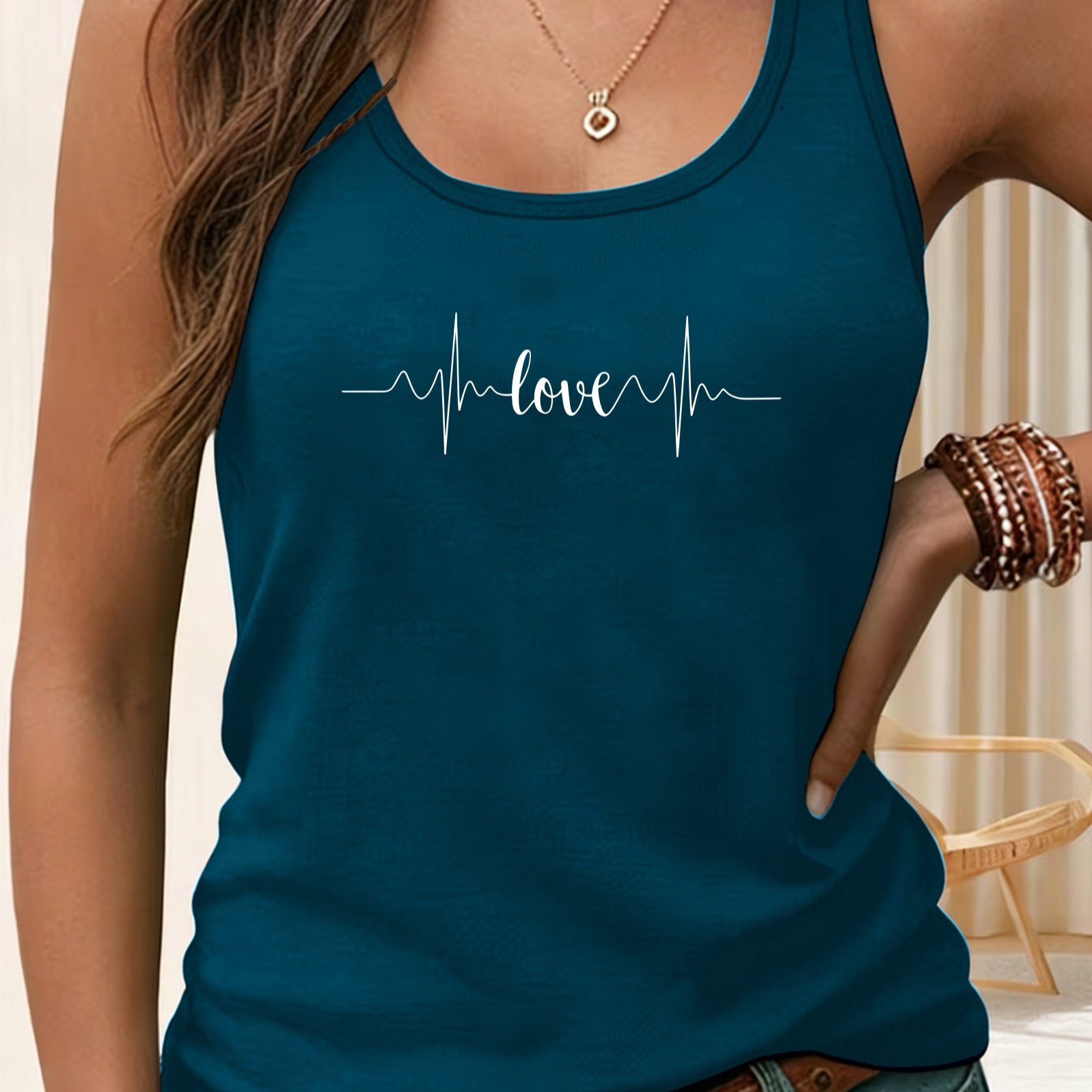 TEMU Y2k 001 Women's Sleeveless Tank Top, Casual And Fashionable, Women's Spring/summer Casual Sportswear, Sizes S, M, L, Xl, Xxl 5310
