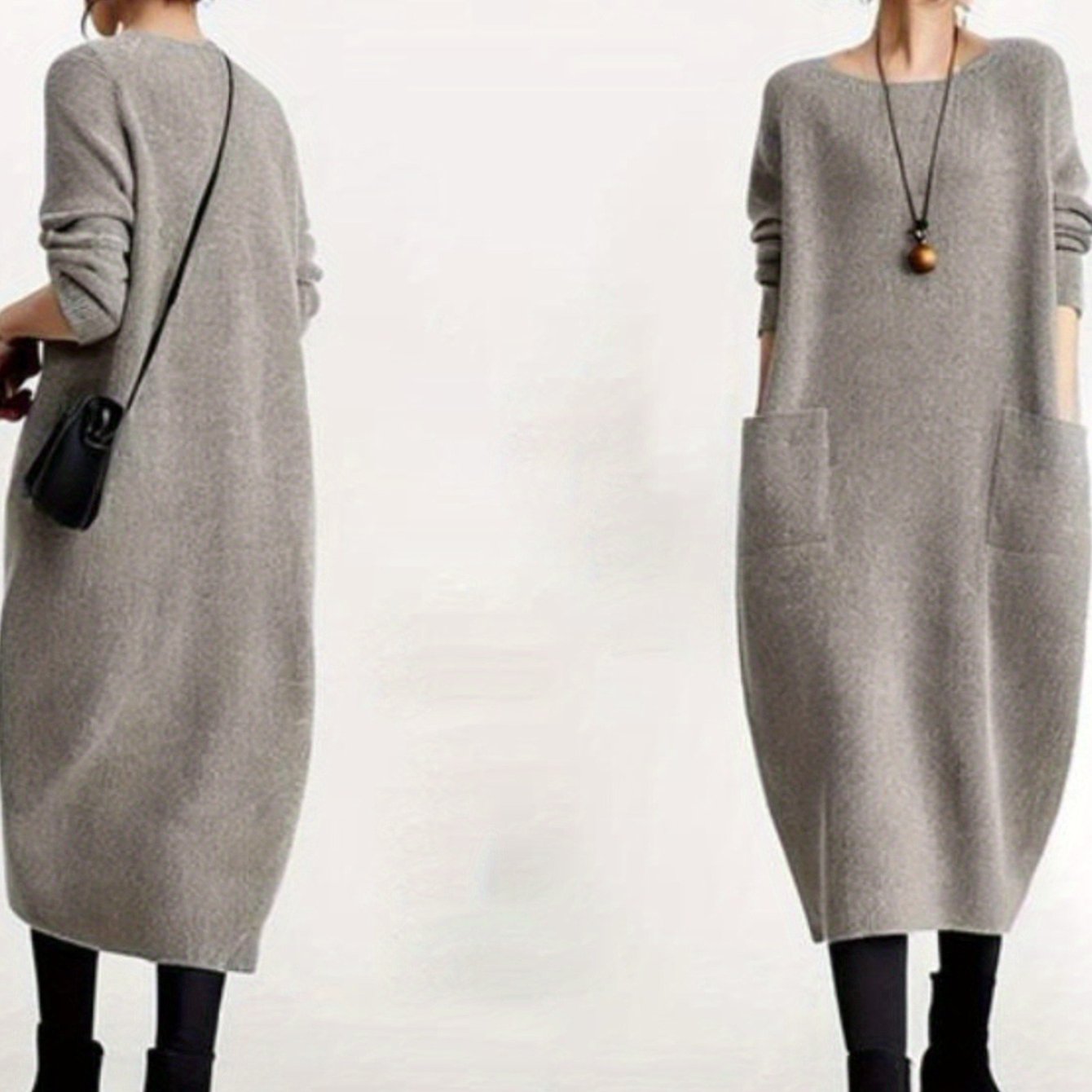 TEMU Women's Dresses, Long Dresses, Large Pockets, Comfortable, Fashionable Women's Dresses, Spring And Autumn Dresses, Nightgown For Women, Night