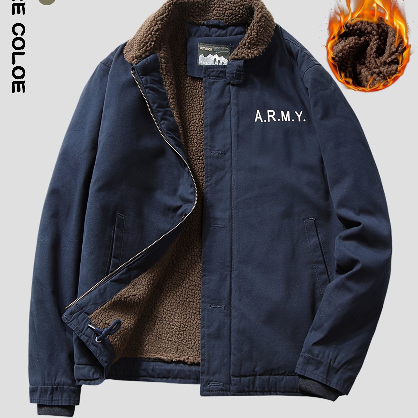 TEMU Veste Vintage de Travail Fonctionnel en Tissu à Carreaux - Durable, Épaisse, Confortable, Coupe-Vent, Doublure Chaude Ameharu, avec Manches à ,