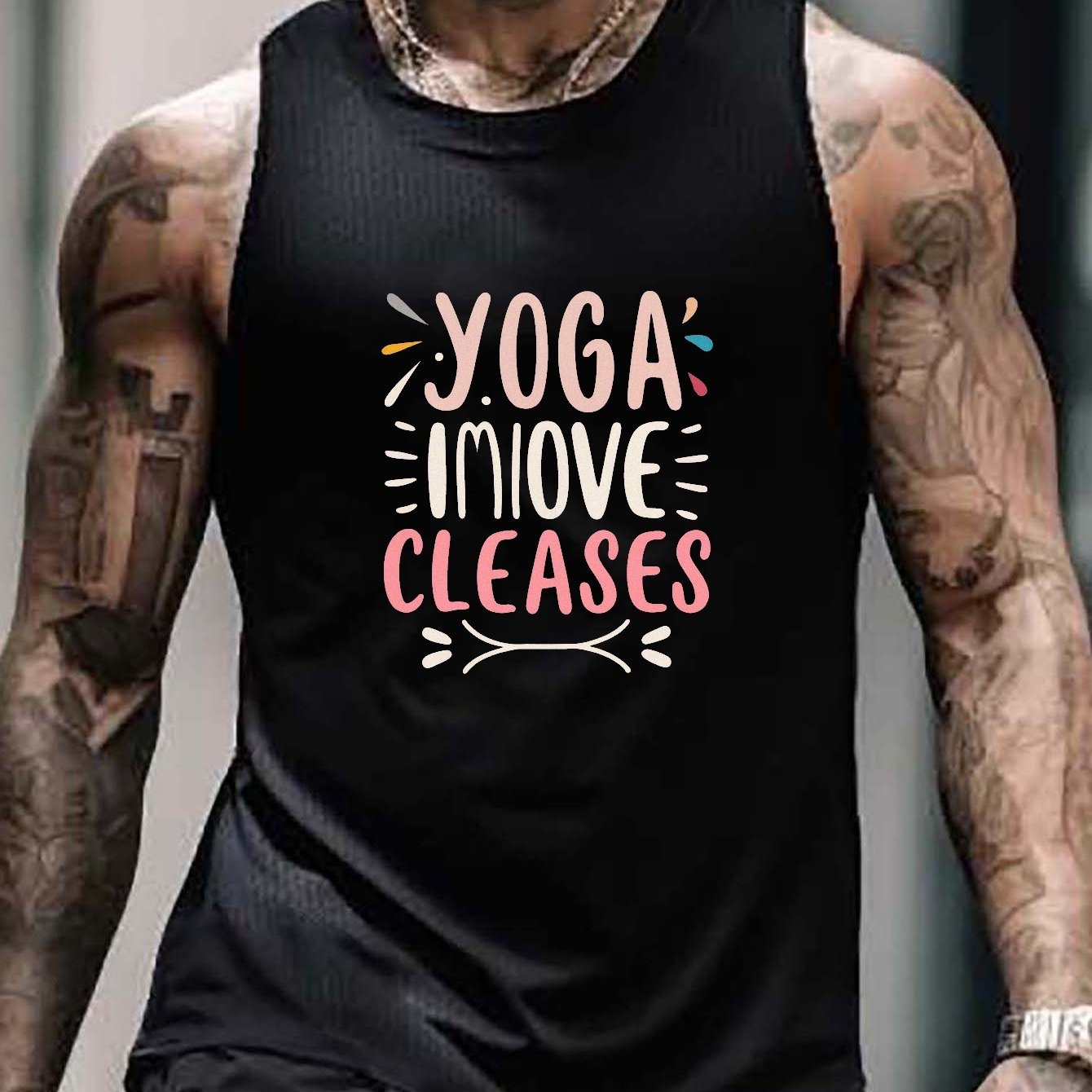 Camiseta Sin Mangas Con Estampado Elevate Your Fitness And Life, Camisetas  Interiores Activas Para Hombre Para Hacer Ejercicio En El Gimnasio - Temu