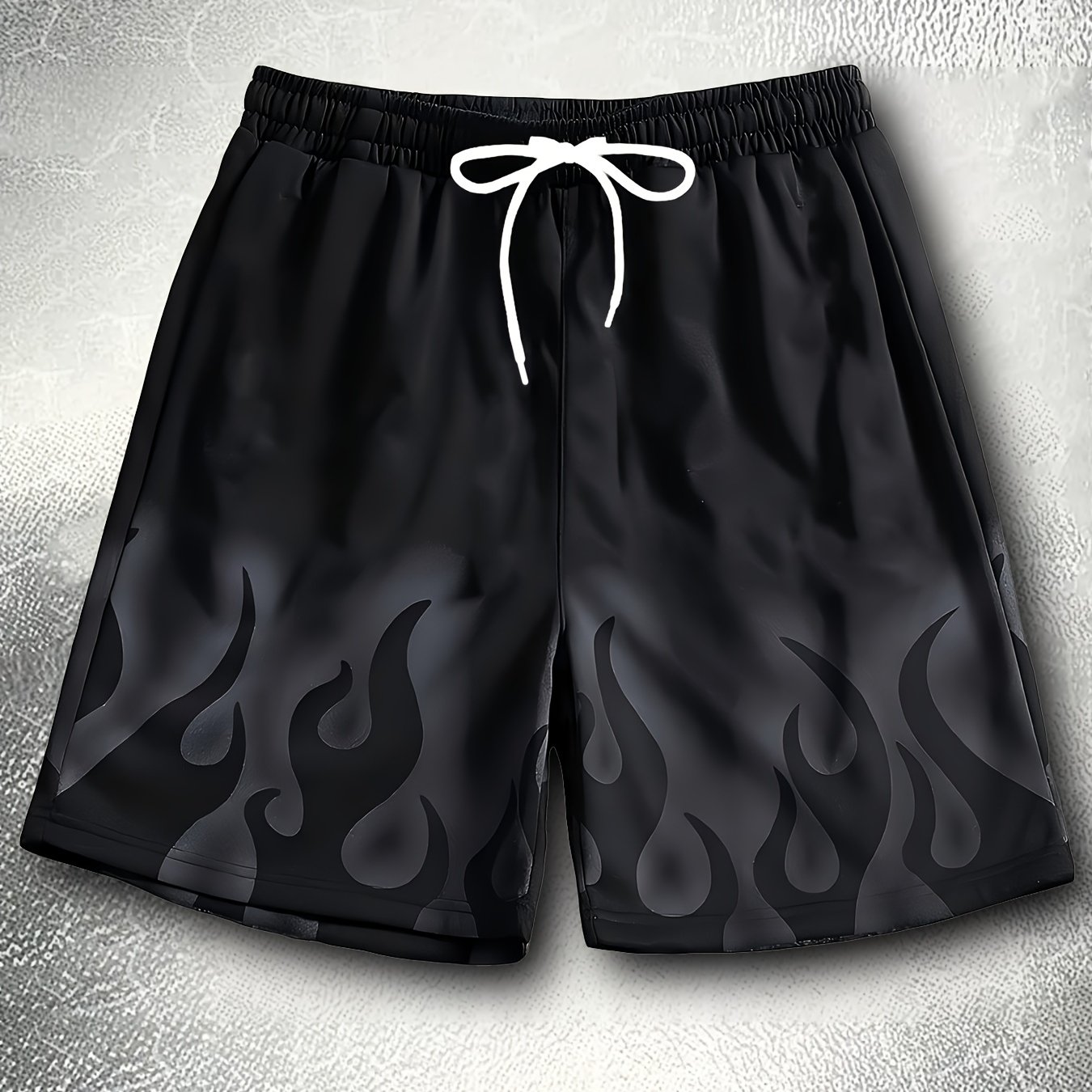 TEMU Pantaloncini da - Vita regolabile e stampa fiamma - Adatti per surf, spiaggia, piscina, palestra - Stile street style estivo per vacanze al mare