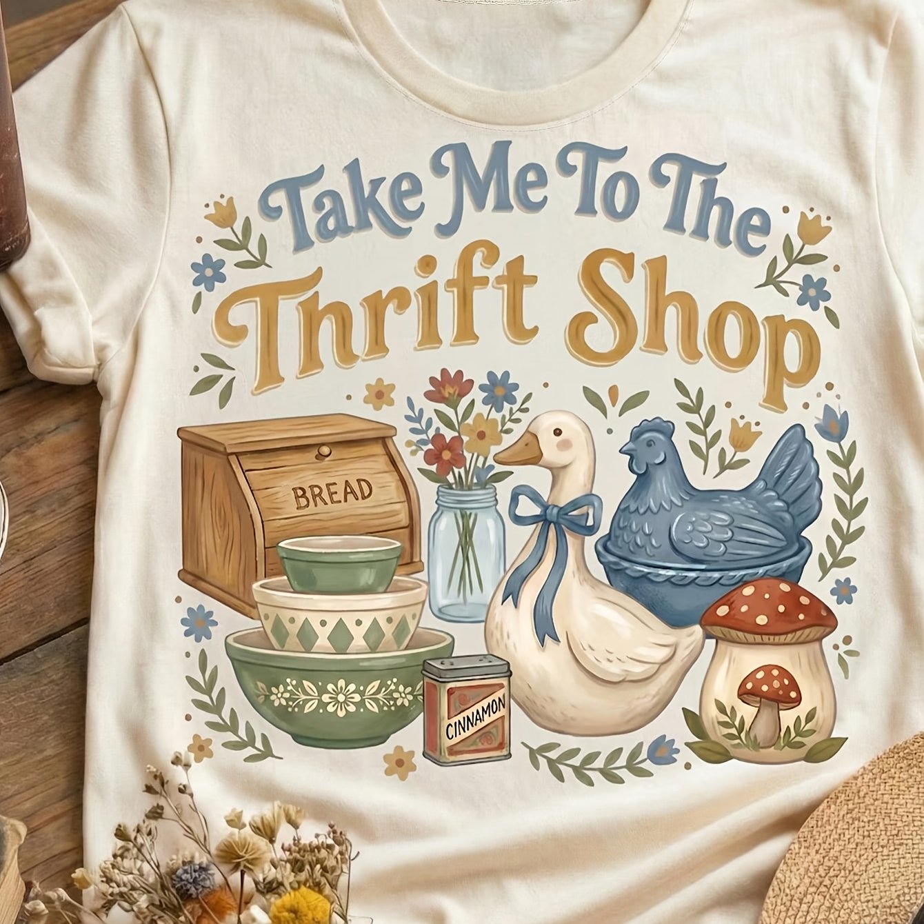 TEMU Moi, je te mène au magasin de seconde main - Design graphique numérique vintage, T-shirt de seconde main, Tenues d'été pour femmes, T-shirt