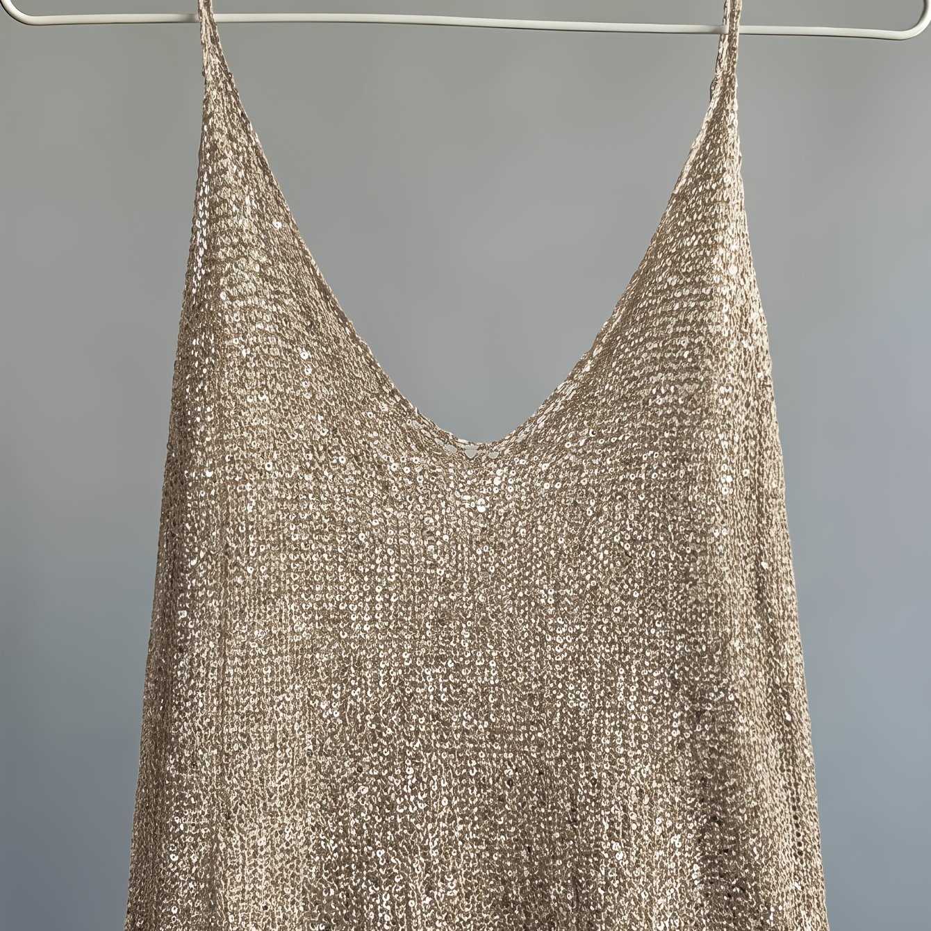 TEMU Camisola con lentejuelas y calados, de playa con escote en V, para crear un playero, para vacaciones, exterior ideal para superponer en días ,