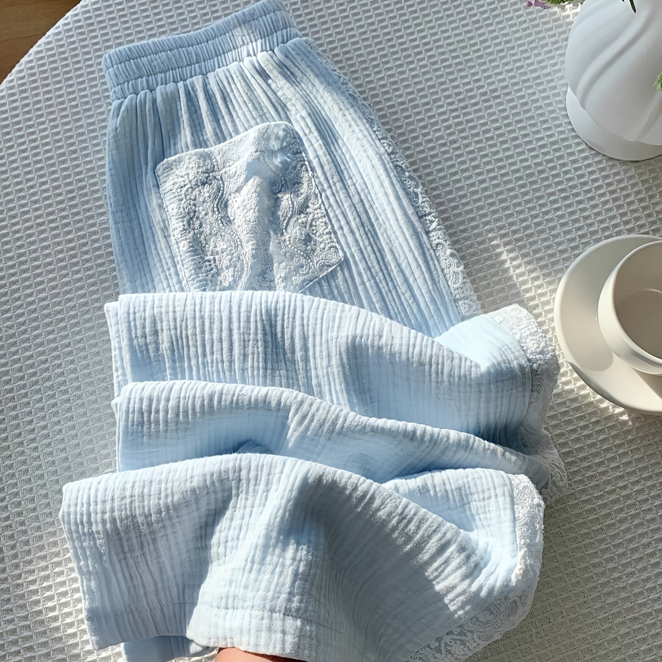Targeted Fashion Women's Wide Leg Lace Casual Pants