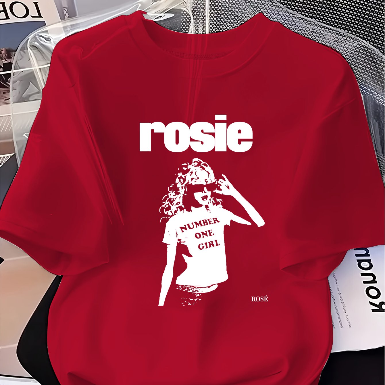 TEMU A Women's Character Printed Loose T-shirt, Stylish And Easy Short-sleeve Tee For Spring And Summer, The Perfect For Any Holiday
