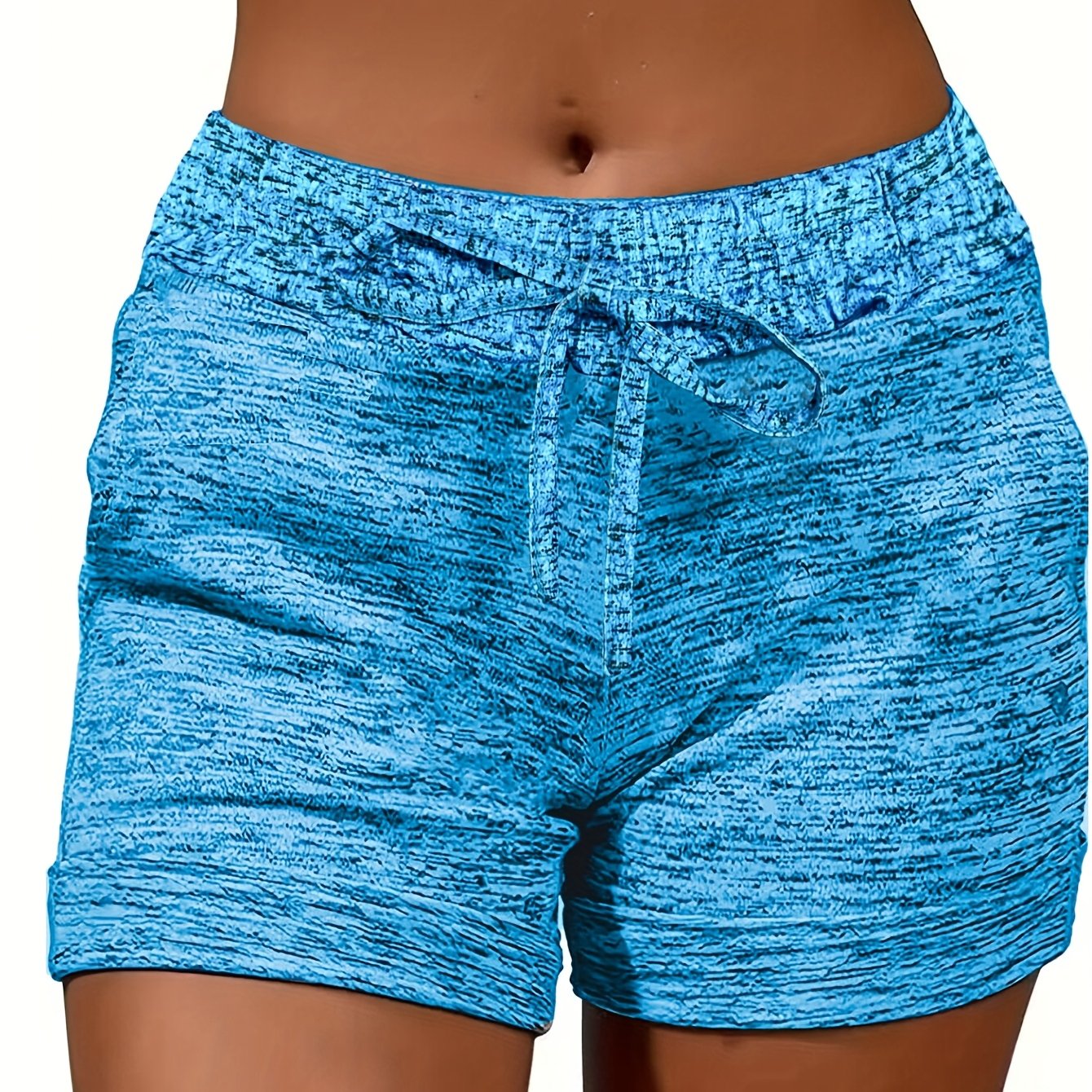 E-shop 2392 Europäische Amerikanische Sommer Neuheit Damenmode Casual Uni-Farben Bedruckte Elastische Bund Shorts