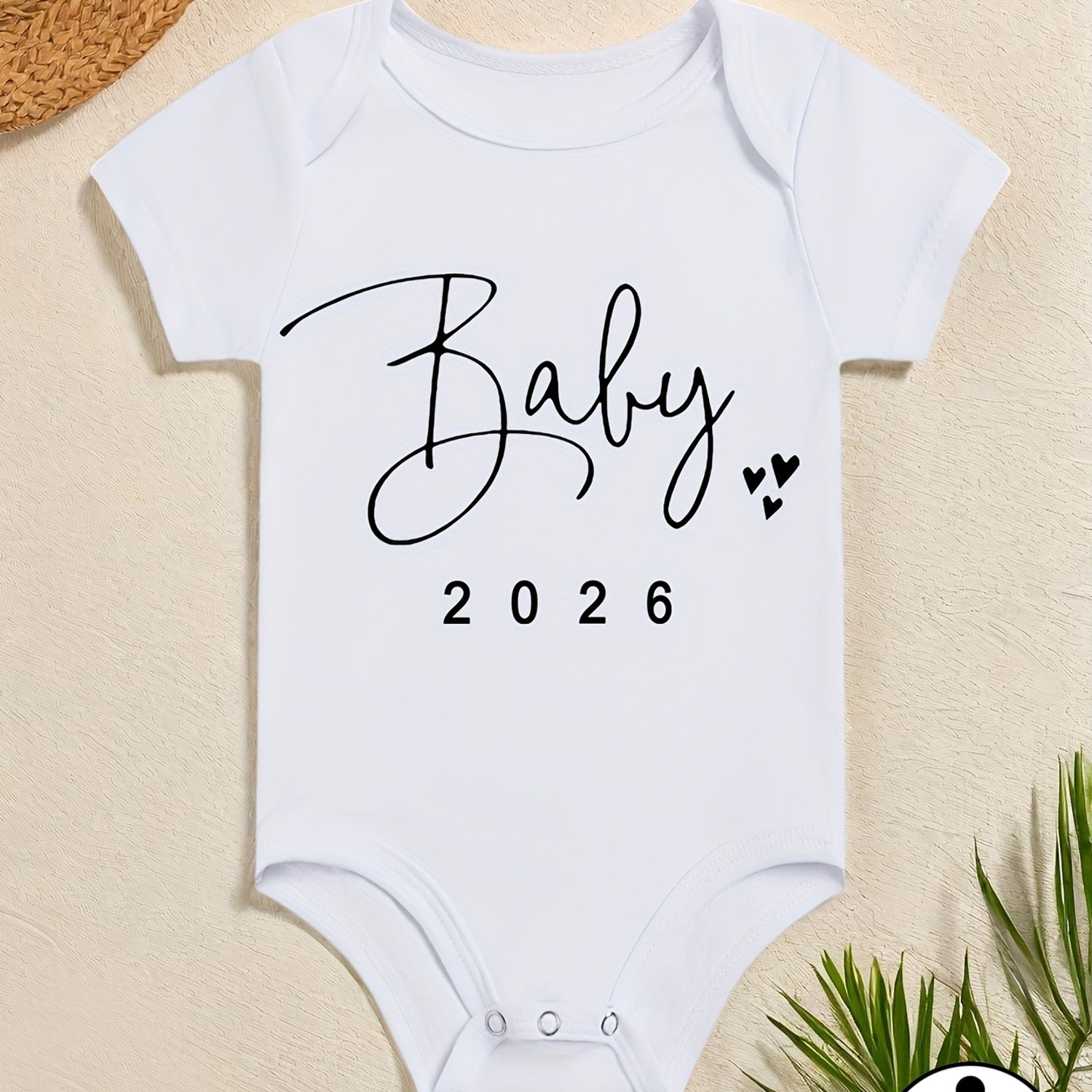 Image of Baby 51.46meters Announcement For Newborns, Commemorative Items For Babies Born In 2026, Baptism Outfits, Pregnancy Gifts, Short-sleeved T-shirts For , And Casual Clothing For Infants, For Outdoor