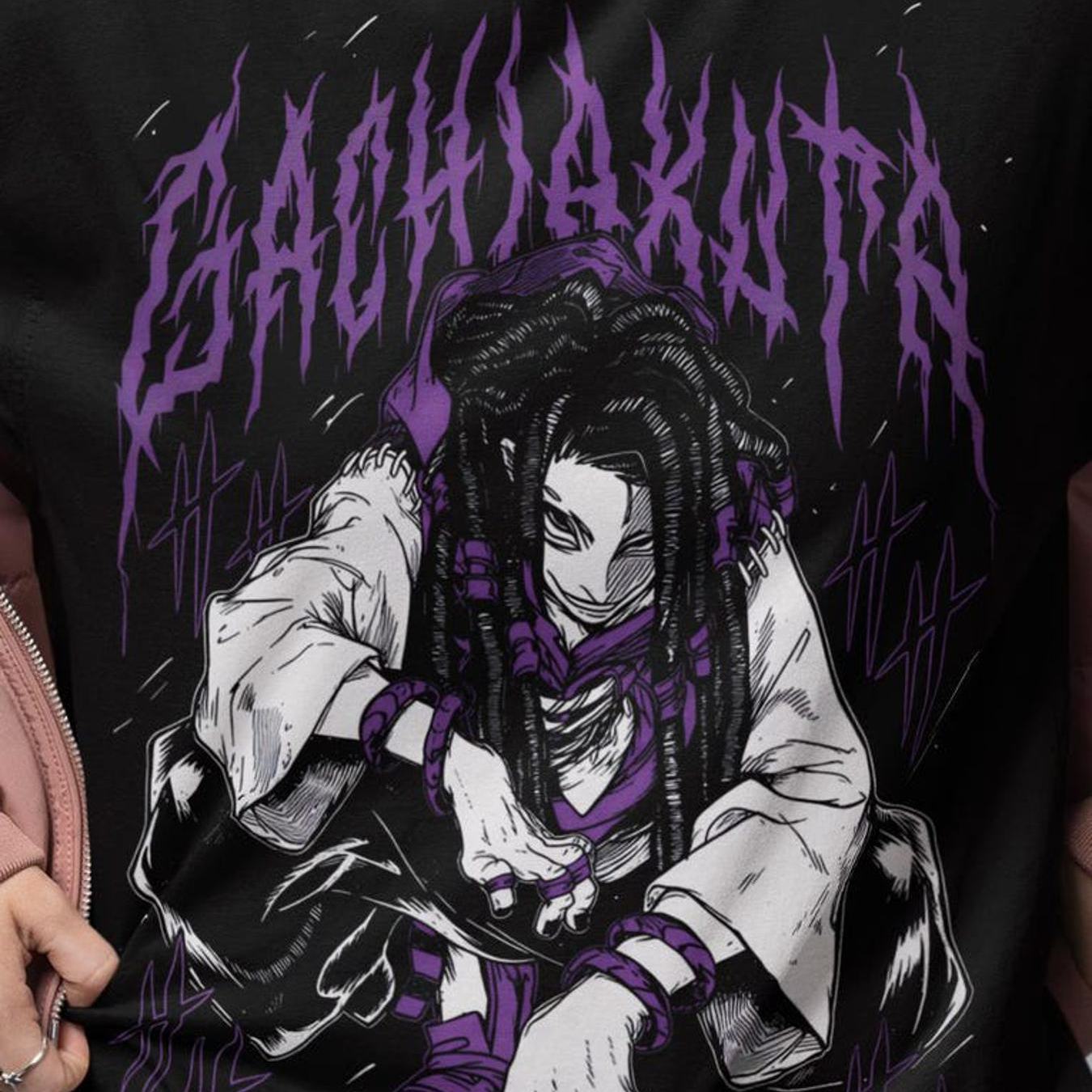 Cool T-shirt Featuring Dark Aesthetic Anime, Perfect For Enthusiasts Who Love Edgy Characters In A World