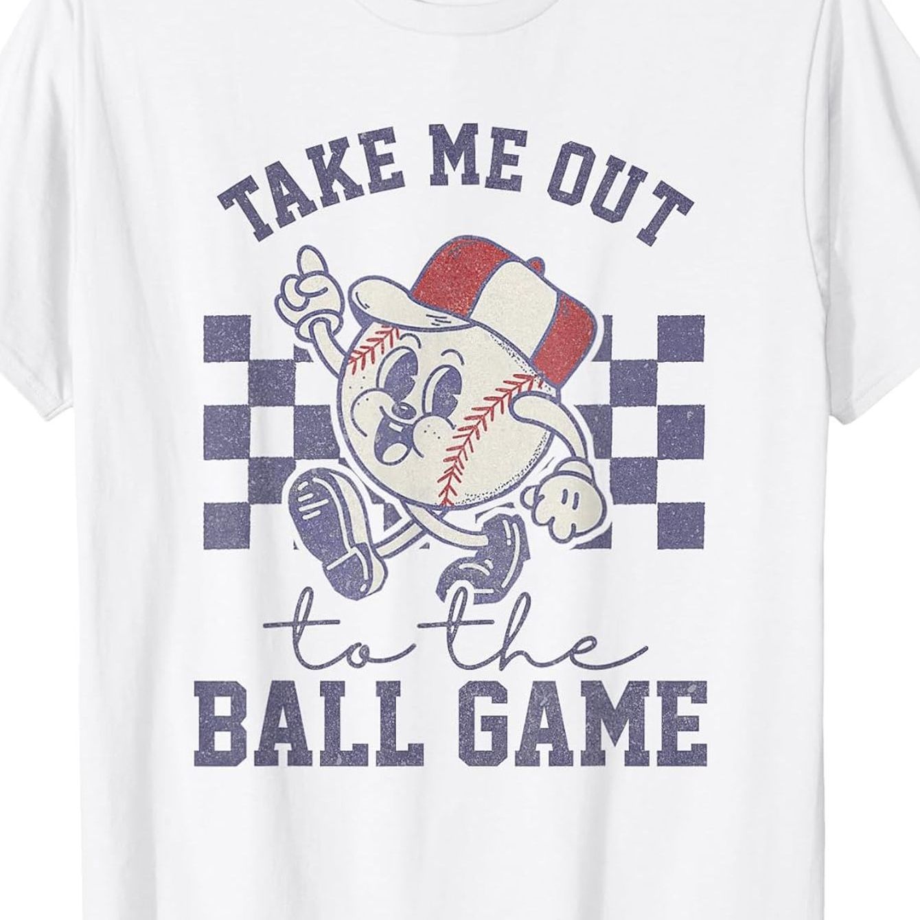 TEMU T-shirt vintage « Out to The Baseball Ball Game » de softball