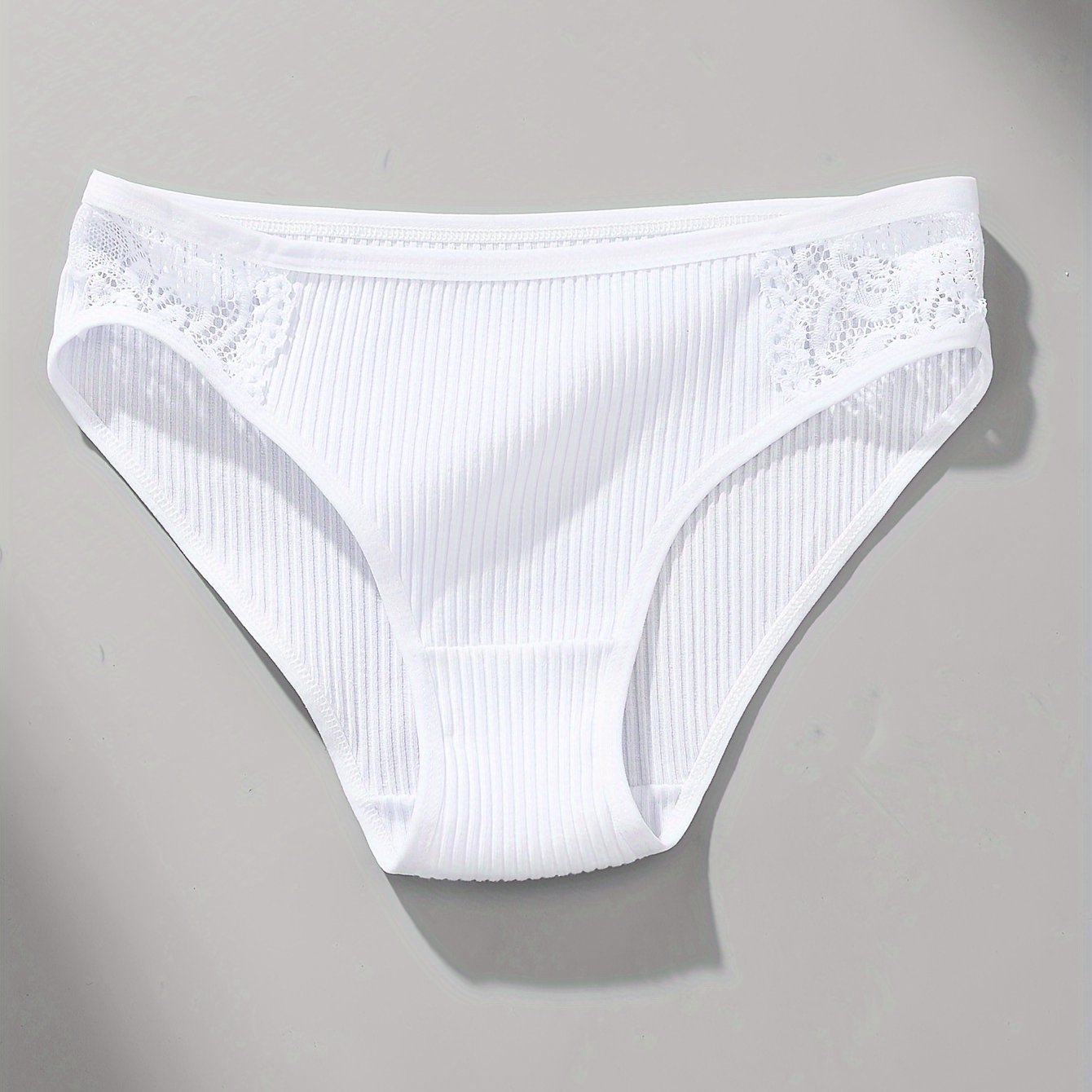 Image of 1pc Of Underwear Women's Pure Mid-waist Sexy Lace Breathable Seamless Women's Briefs