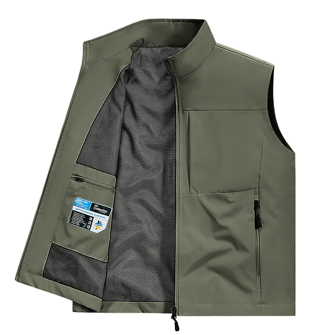 TEMU 2025 Summer New Year Men's Casual Vest Outdoor Hiking Lightweight Multi-pocket Men's Vest Fishing Multi-functional Simple Vest Men, Men's Gilet