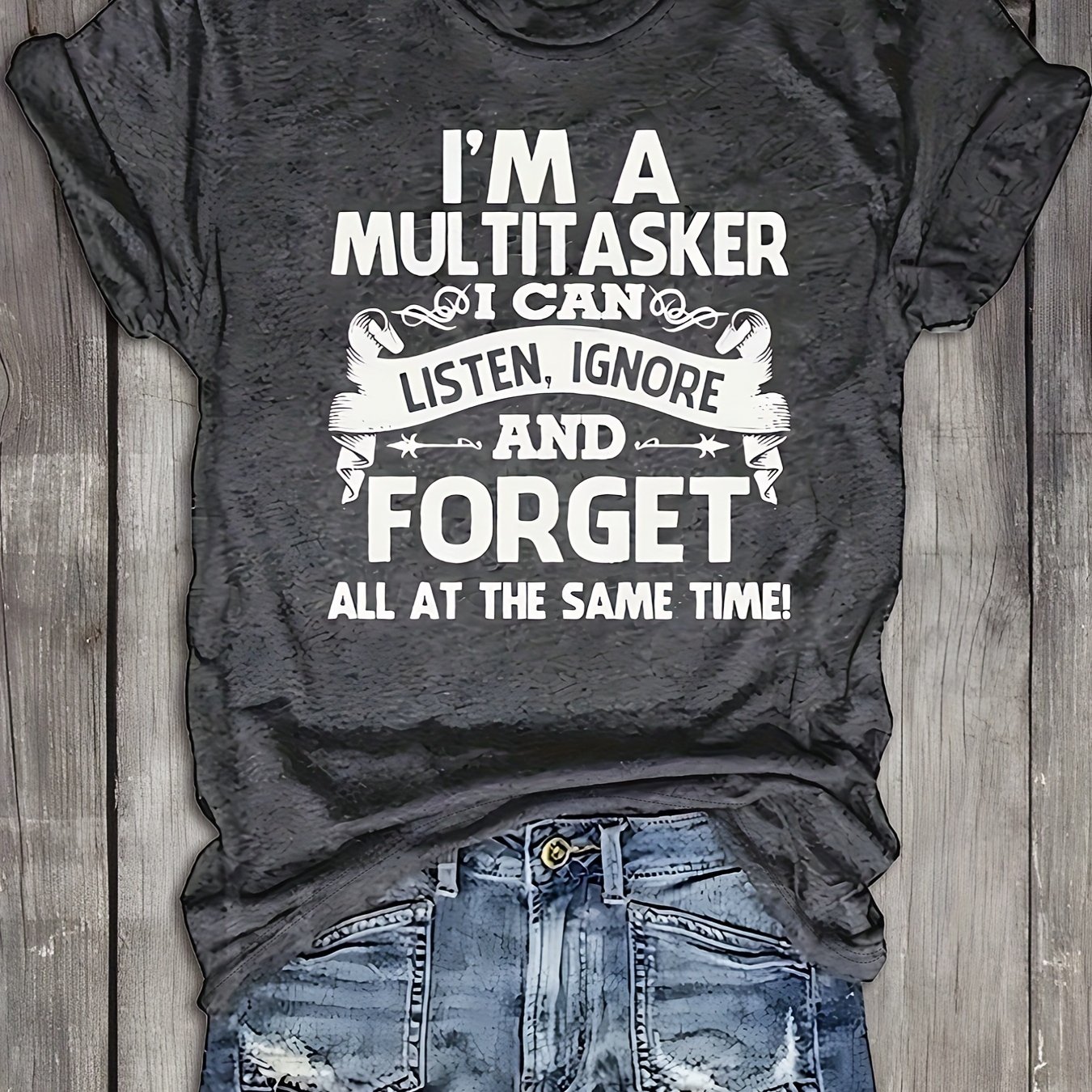 TEMU Camiseta Casual de Manga Corta para Mujer con Estampado Divertido 