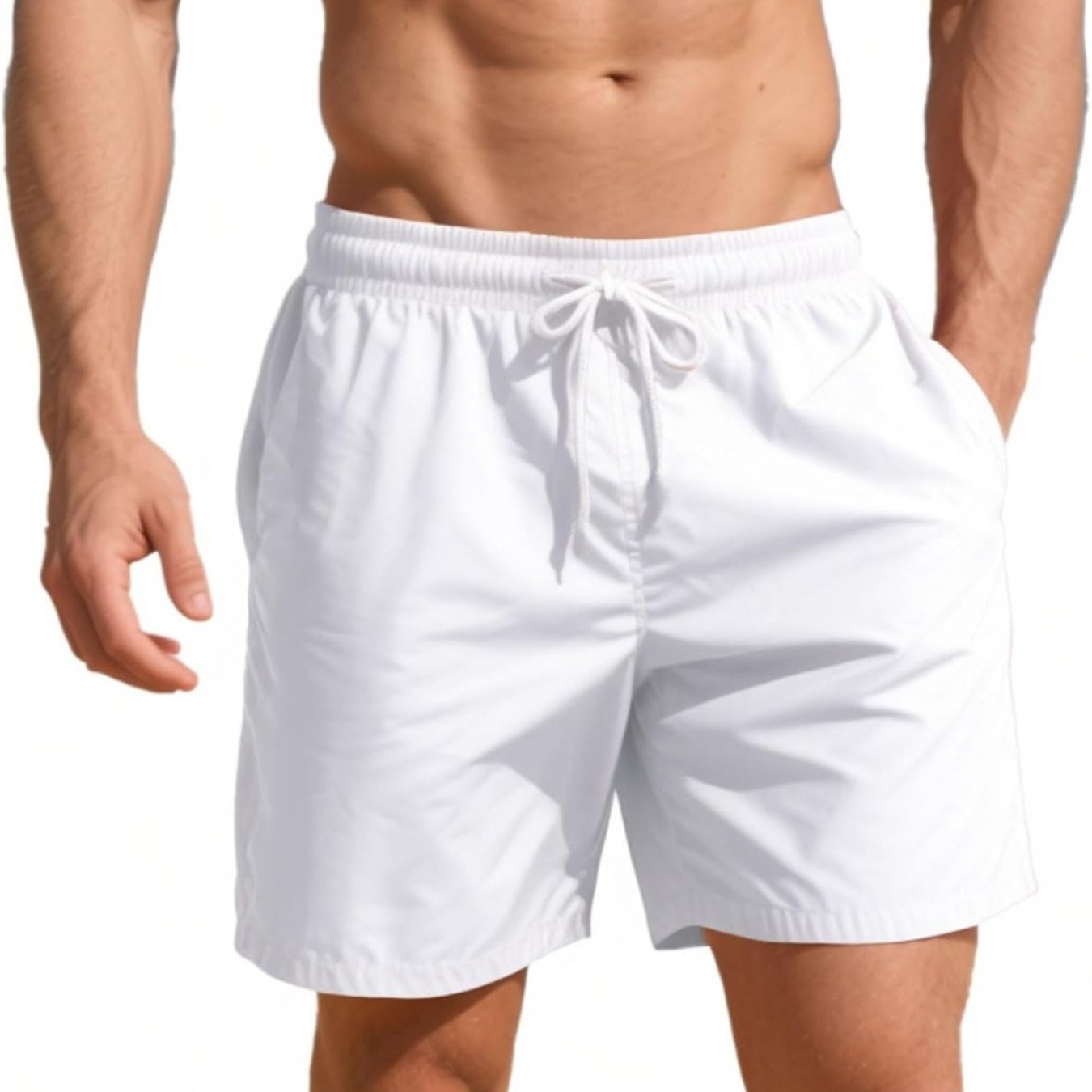 TEMU Print Design - Not Texture Father's Day/graduation Season Men's Pink/white Printed Short Sleeve - Elastic Waistband + Drawstring, Machine