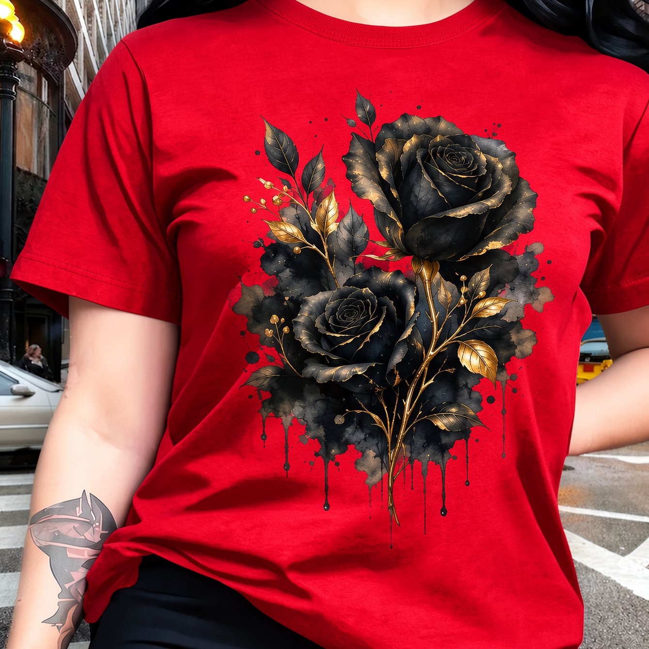 TEMU Women's Botanical Bouquet T-shirt Loungewear, Cute Floral Graphic Short Sleeve Top For Everyday Casual Looks, Lounge, And Trips