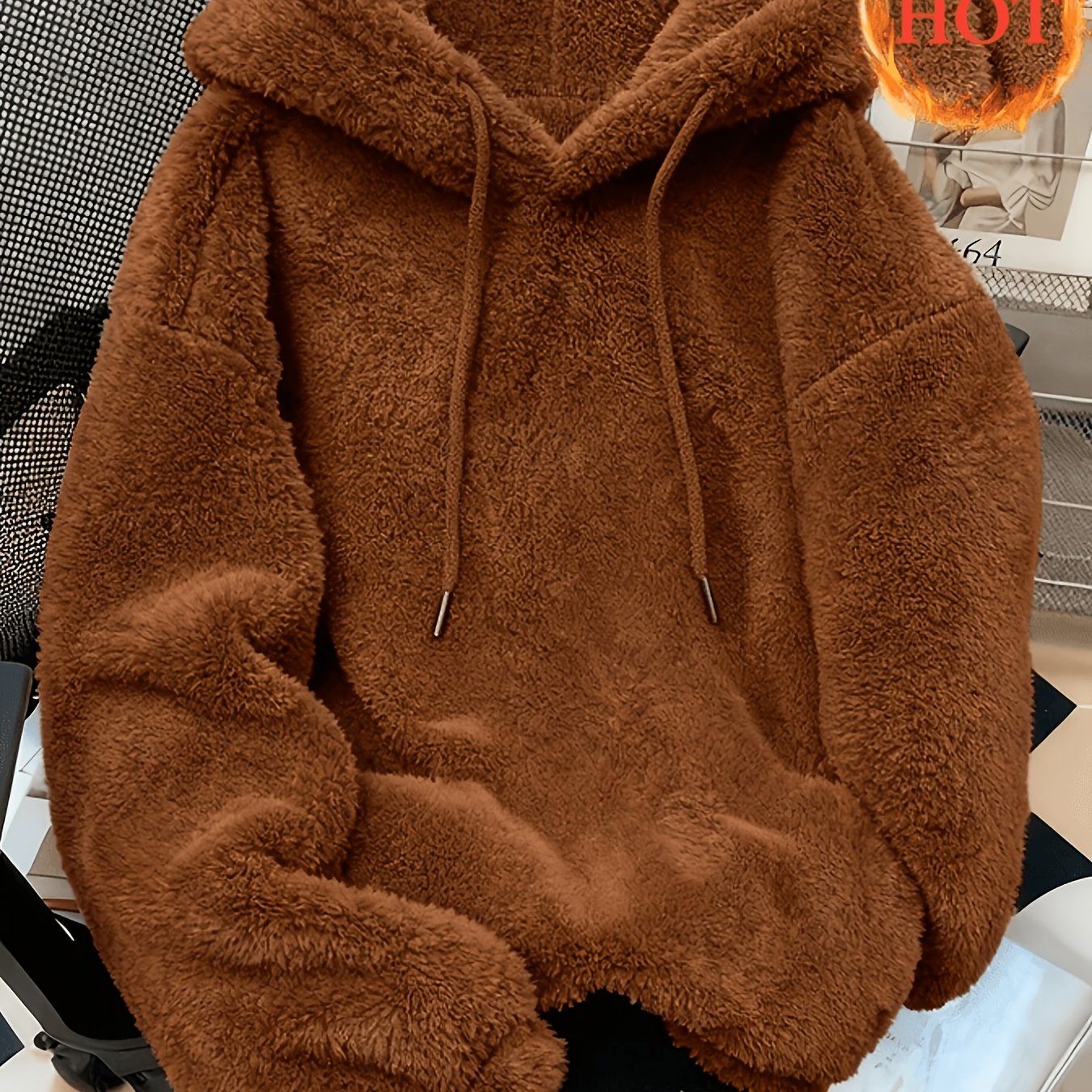 TEMU ["ID: WY260615083] Sweat à capuche pour femme, automne/hiver, hoodie et chaud en laine, idéal pour les , et "