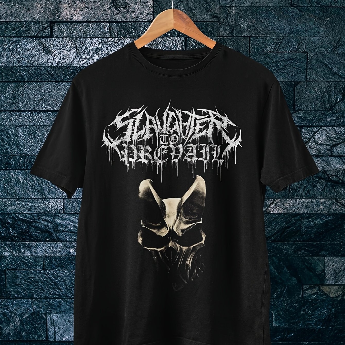 TEMU Slaughter To Prevail Baba Yaga T-shirt - & Unisex Deathcore Tee With Iconic Print, Loose Fit Shirt, Machine Washable Gift Suitable For Concerts,