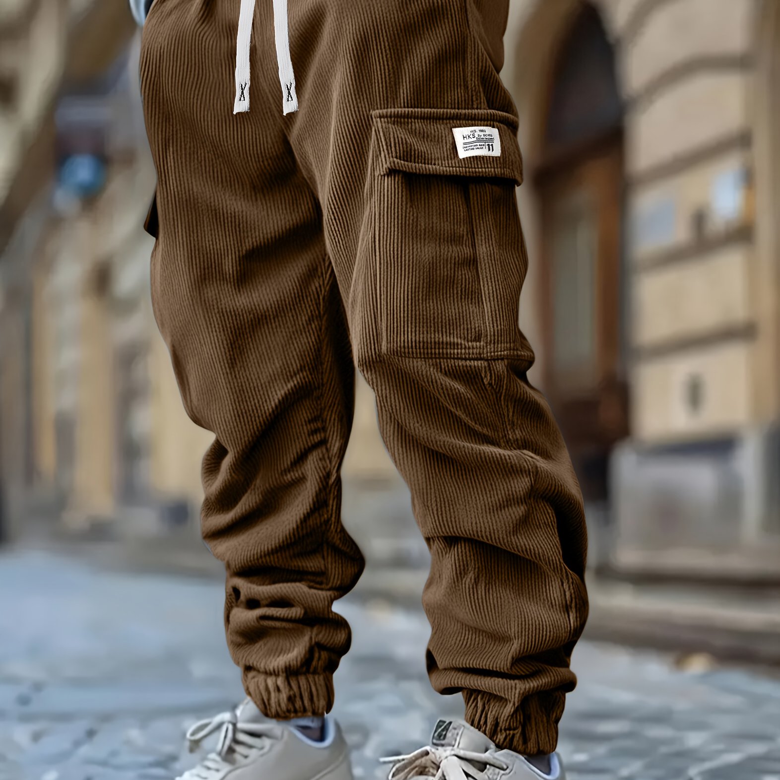 Image of Men' Long Trousers, [loose Fit] Men's New Corduroy Casual Long Pants, Loose All-match Long Trousers, Daily Casual Long Trousers, As A Gift, New Season