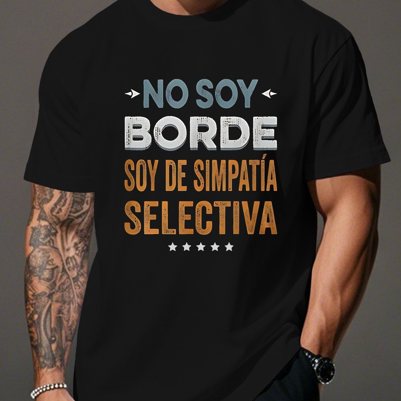 TEMU Camiseta de Humor Español para Hombres Talla Grande, PLUS SIZE