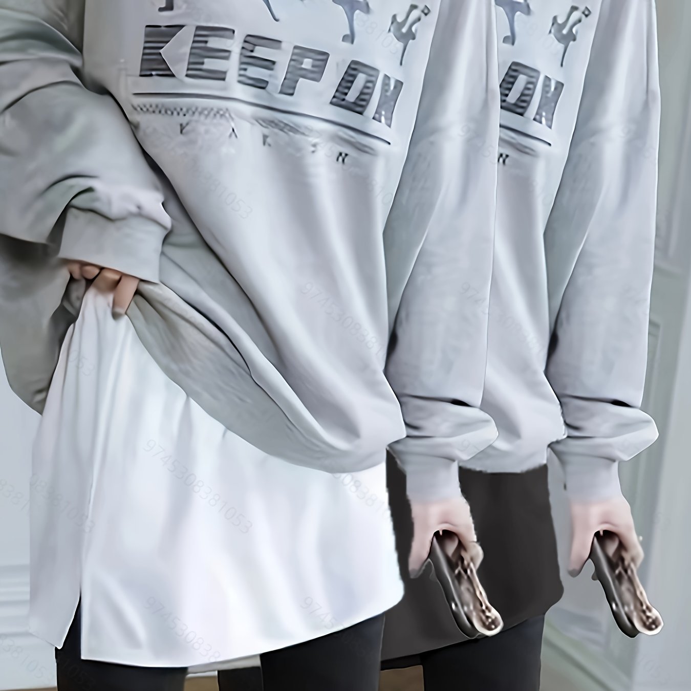 E-shop 2er Set Po-Schürze Vielseitig Kurzer Rock Einfarbiges Hemd Saum Design Detail Äußere Abdeckung Stil Passendes Weißes Kleid