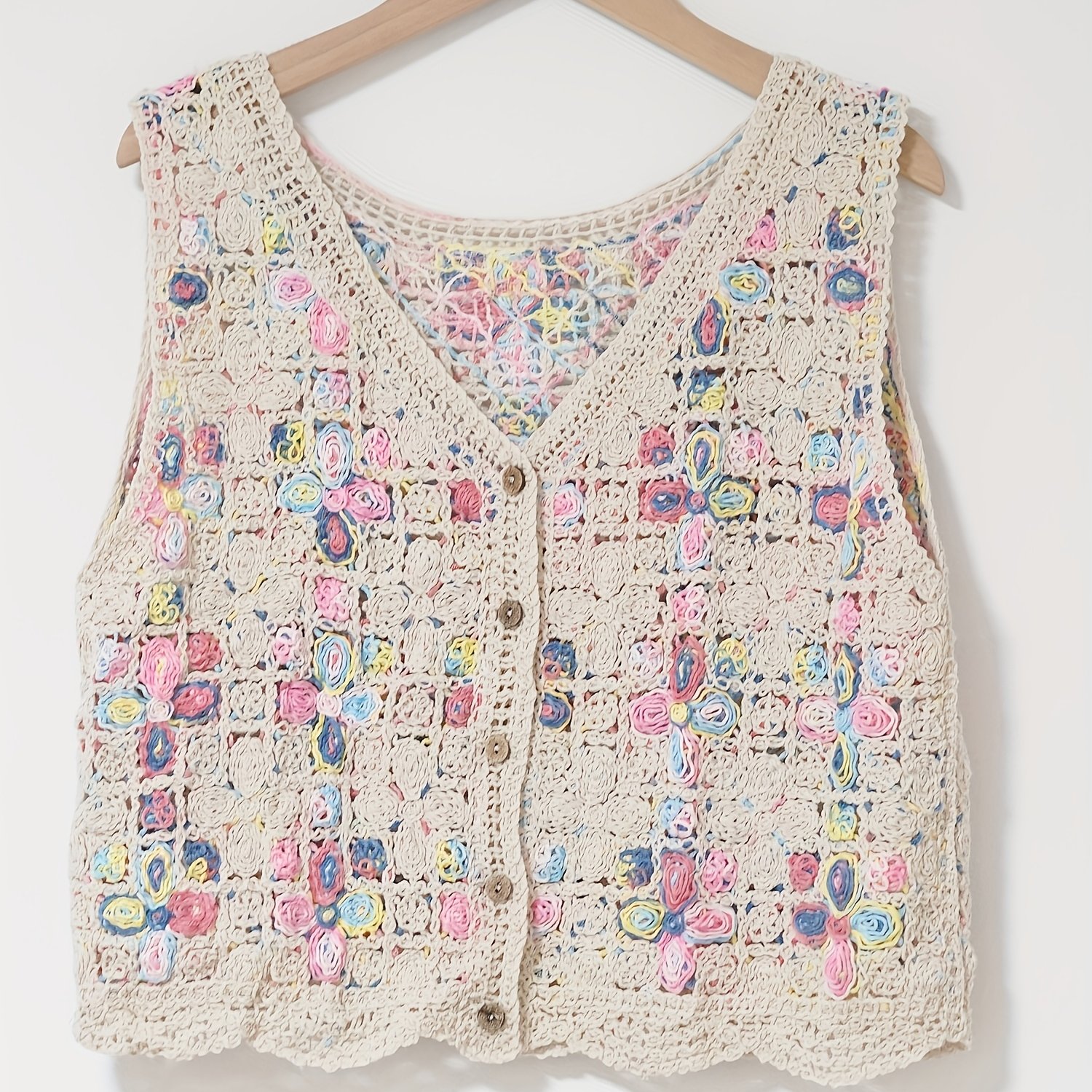 Women's Embroidered Tie-dye Vest Cardigan