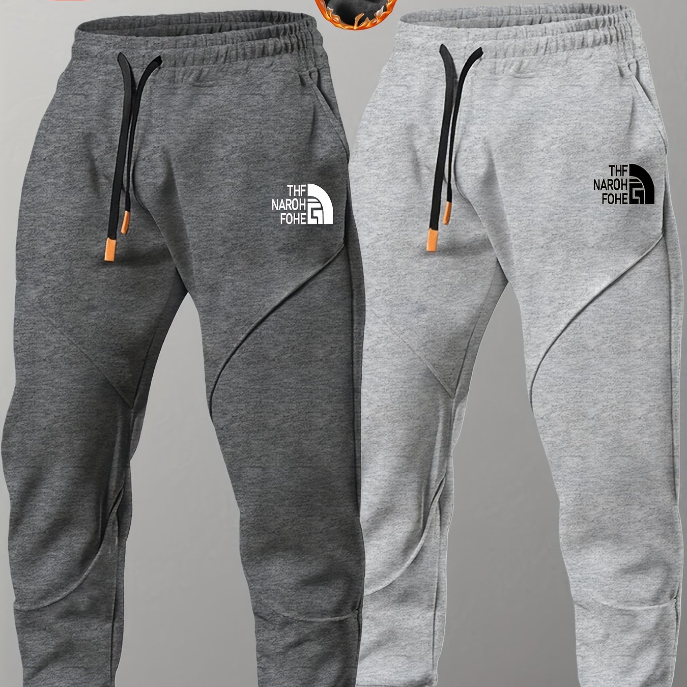 Image of Two-piece Set Autumn/winter -lined Thickened Men's Casual Sports Long Pants Outdoor Hiking Fitness Joggers American Training Basketball Sweatpants