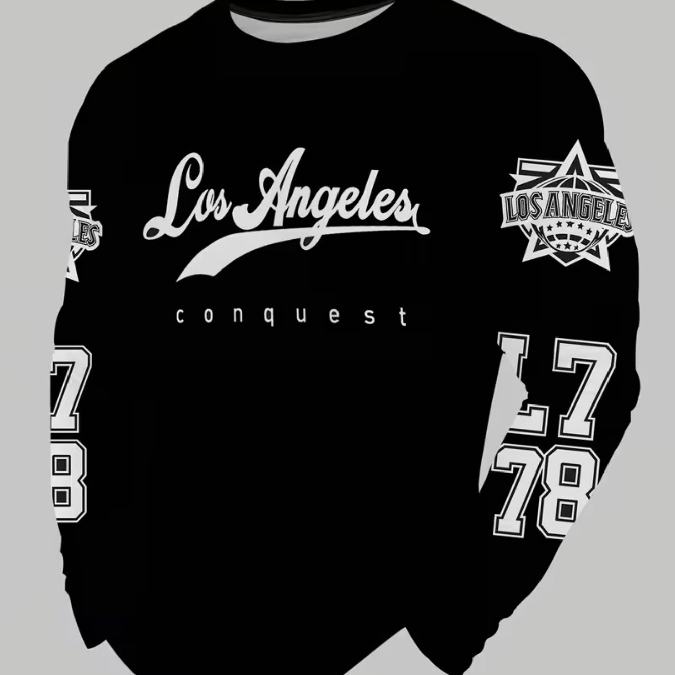 TEMU Men' Long Sleeve T-shirt, Breathable And Comfortable, Suitable For Casual Sports, Plus Size
