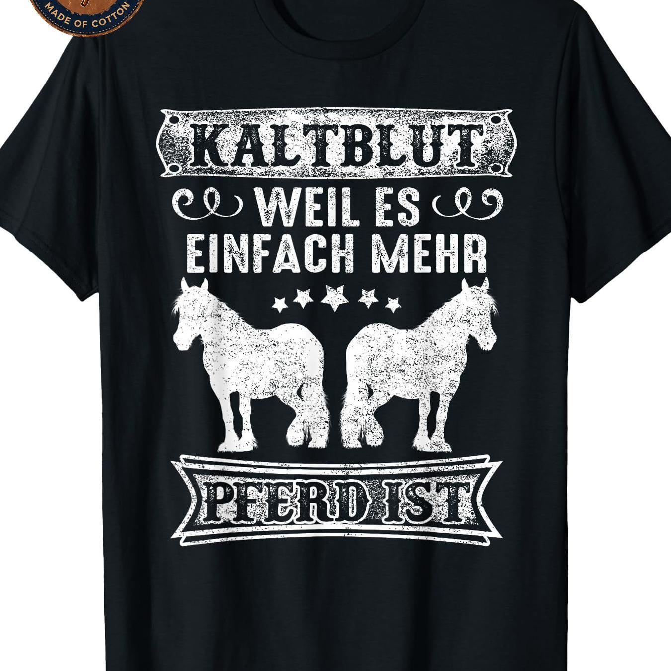 Image of Men's T-shirt Unisex Casual German Horse Graphic T-shirt Summer Streetwear Single Neck Gift Concert Washable Wearing Fit Machine Daily Family Attire Comfortable Printed