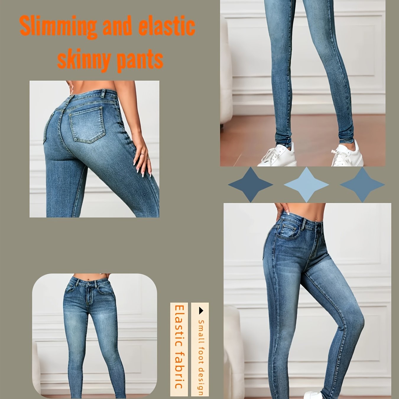 Classic, Fashionable And Easy Small-leg Denim Trousers For Ladies