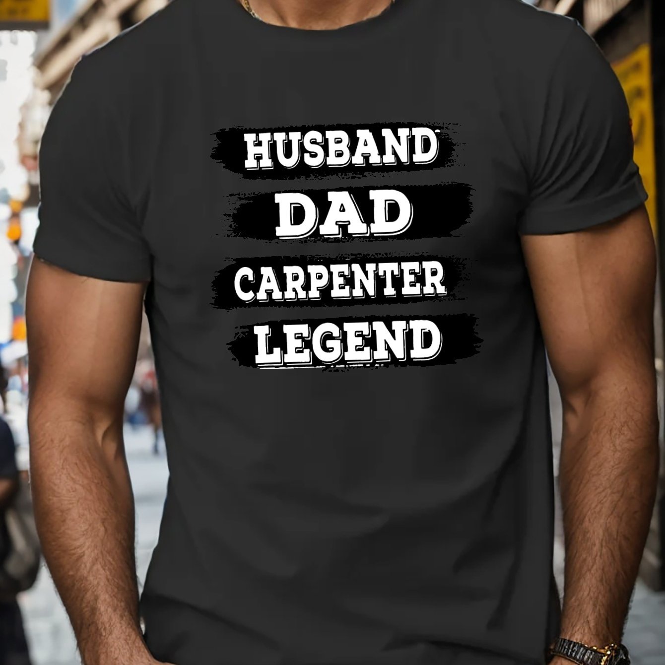TEMU Dad Legend Men's Short Sleeve T-shirt Summer T-shirt Top
