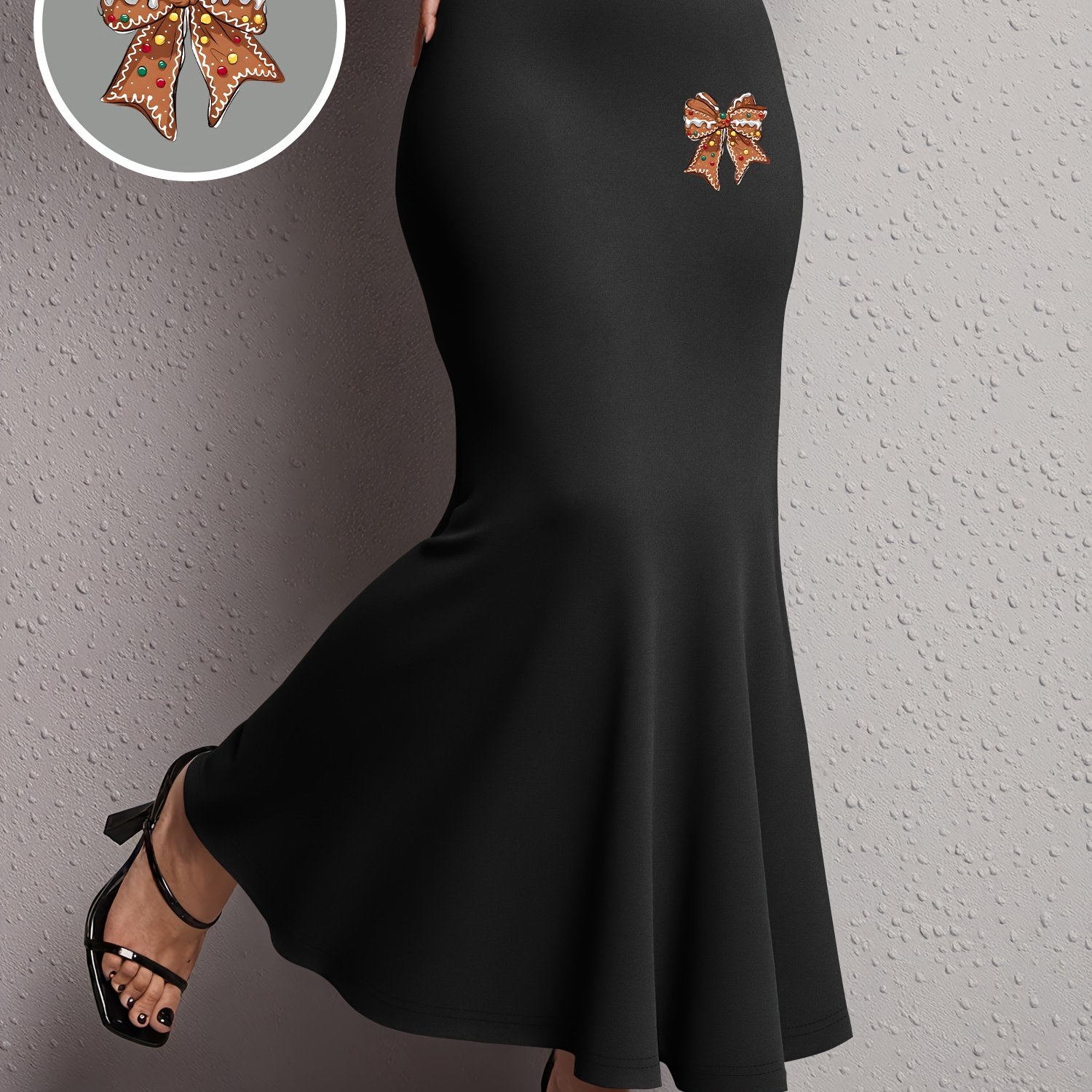 TEMU Sisters' Matching Christmas-themed Printed Elegant Skirts! The 2025 New Super Versatile For