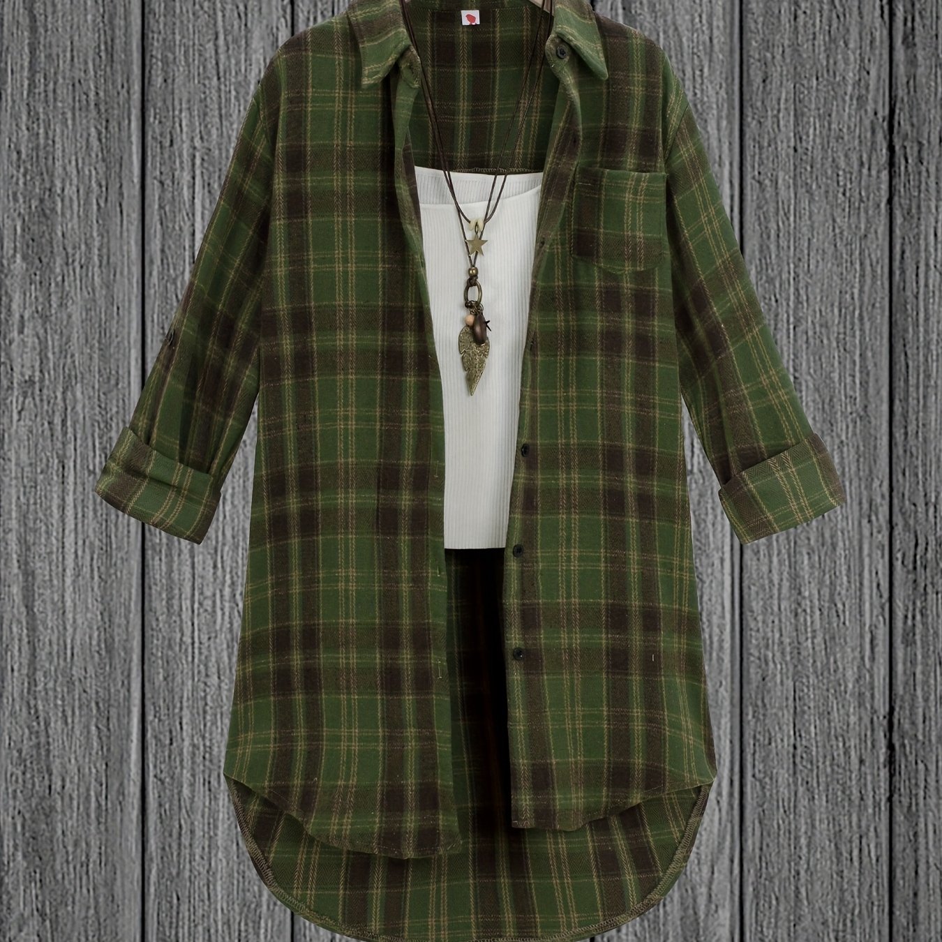 Mid-length Vintage Artistic Shirt Casual Outerwear Top