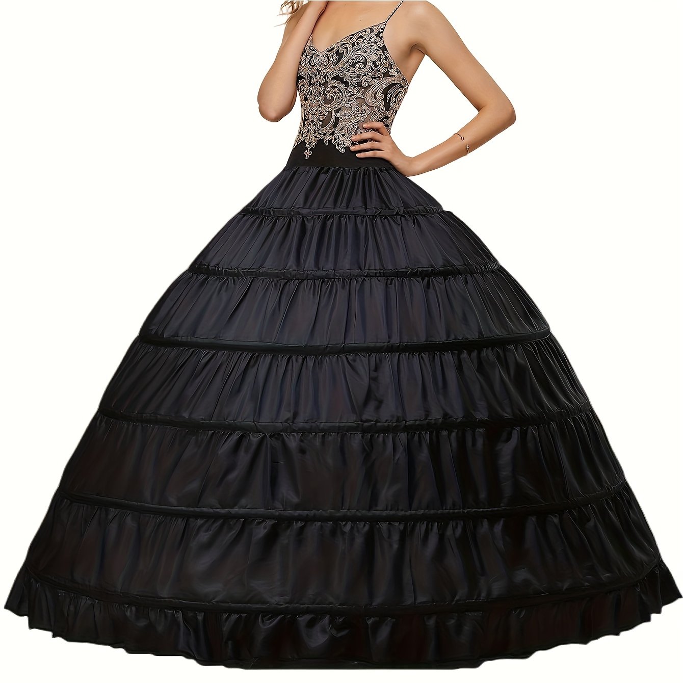 E-shop Großes Krinolinenkleid mit 6 Reifen, Unterrock, Braut- Hochzeitszubehör, Halloween-Cosplay-Prinzessinnenkostüm