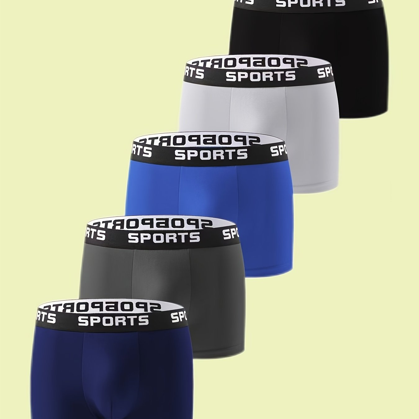 TEMU Set Of 's Boxer Briefs, Featuring Elastic Quick-dry Breathable Fabric For Everyday Sports, In Durable Combination With A Comfortable Waistband,