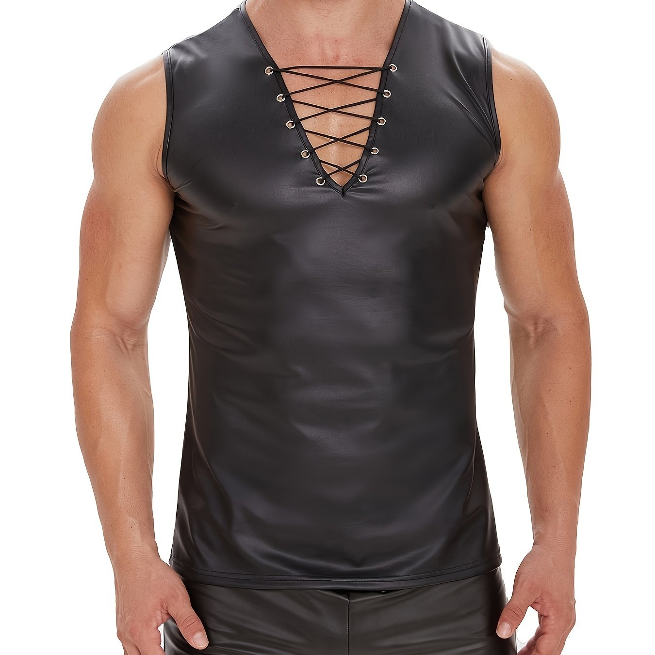 Men's Tank Top Adjustable T-shirts Sleeveless Male High Elastic Shaping Vest
