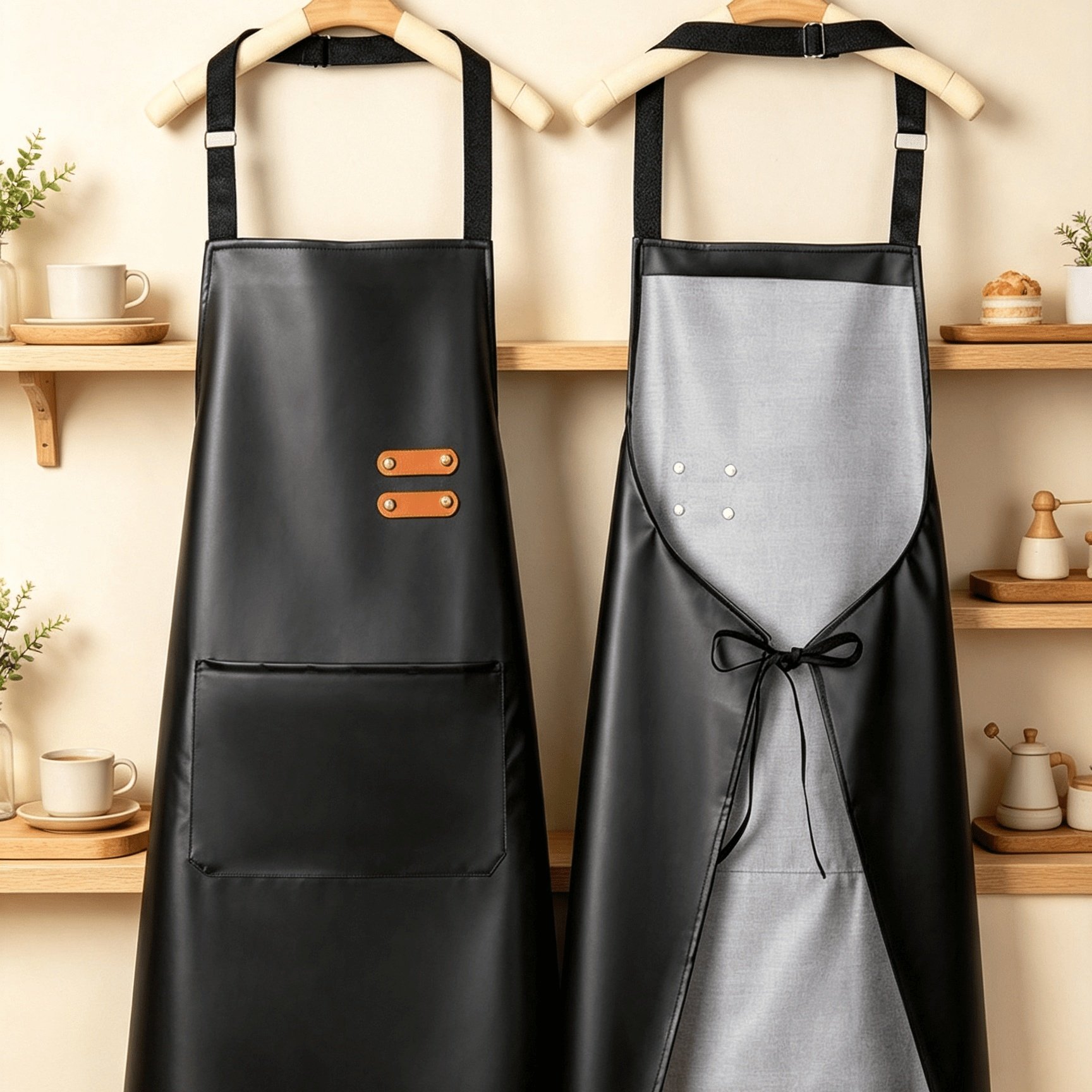 TEMU Special Apron, Harbor Work Bib, Home Kitchen Cooking Baking Milk Uniform, Adjustable Neck-hanging Thick Workwear