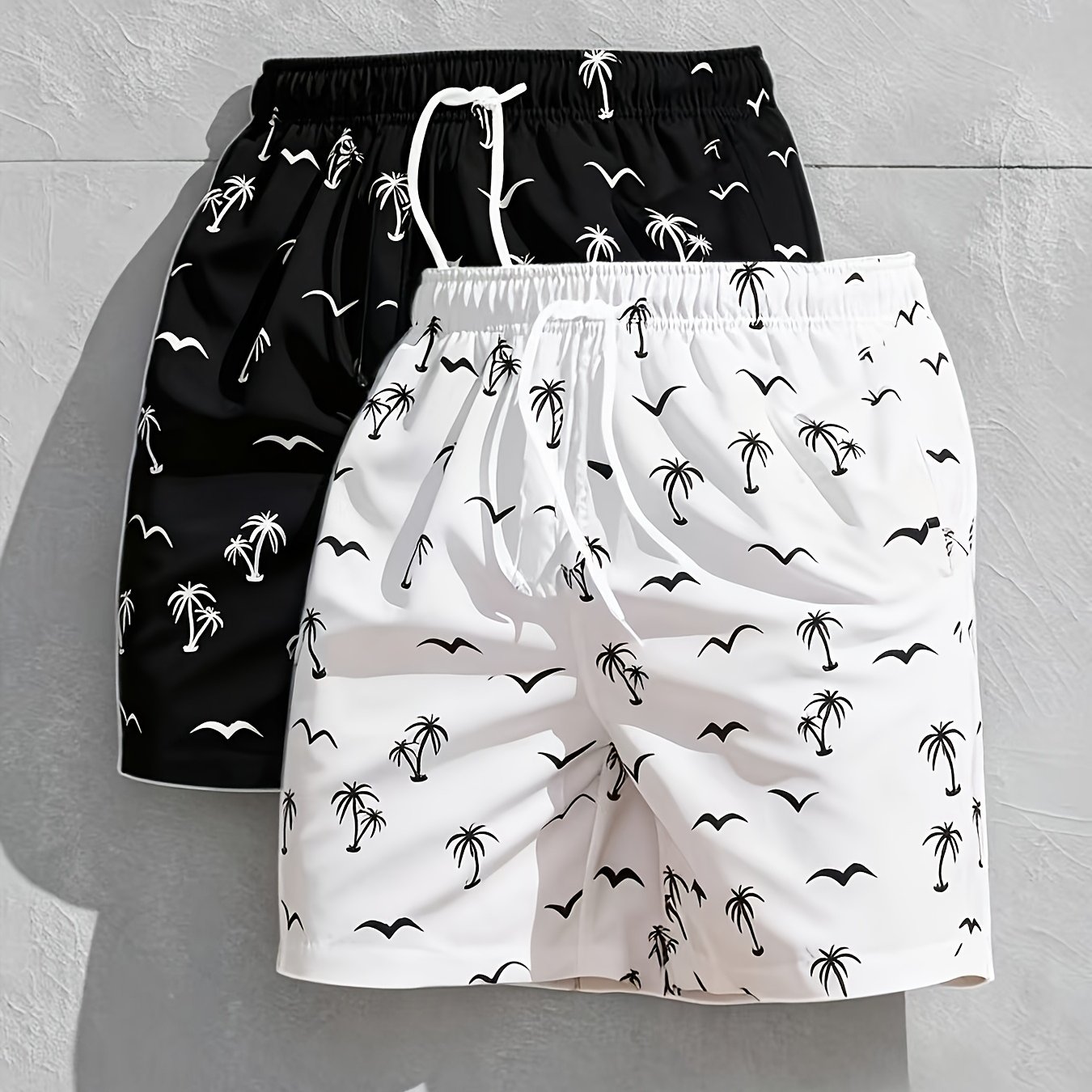 TEMU 2pcs Men's Shorts - 3d Printed Design - Comfortable Quick-drying Shorts, Breathable Outdoor, Beach, Vacation, Surfing Shorts, And Breathable