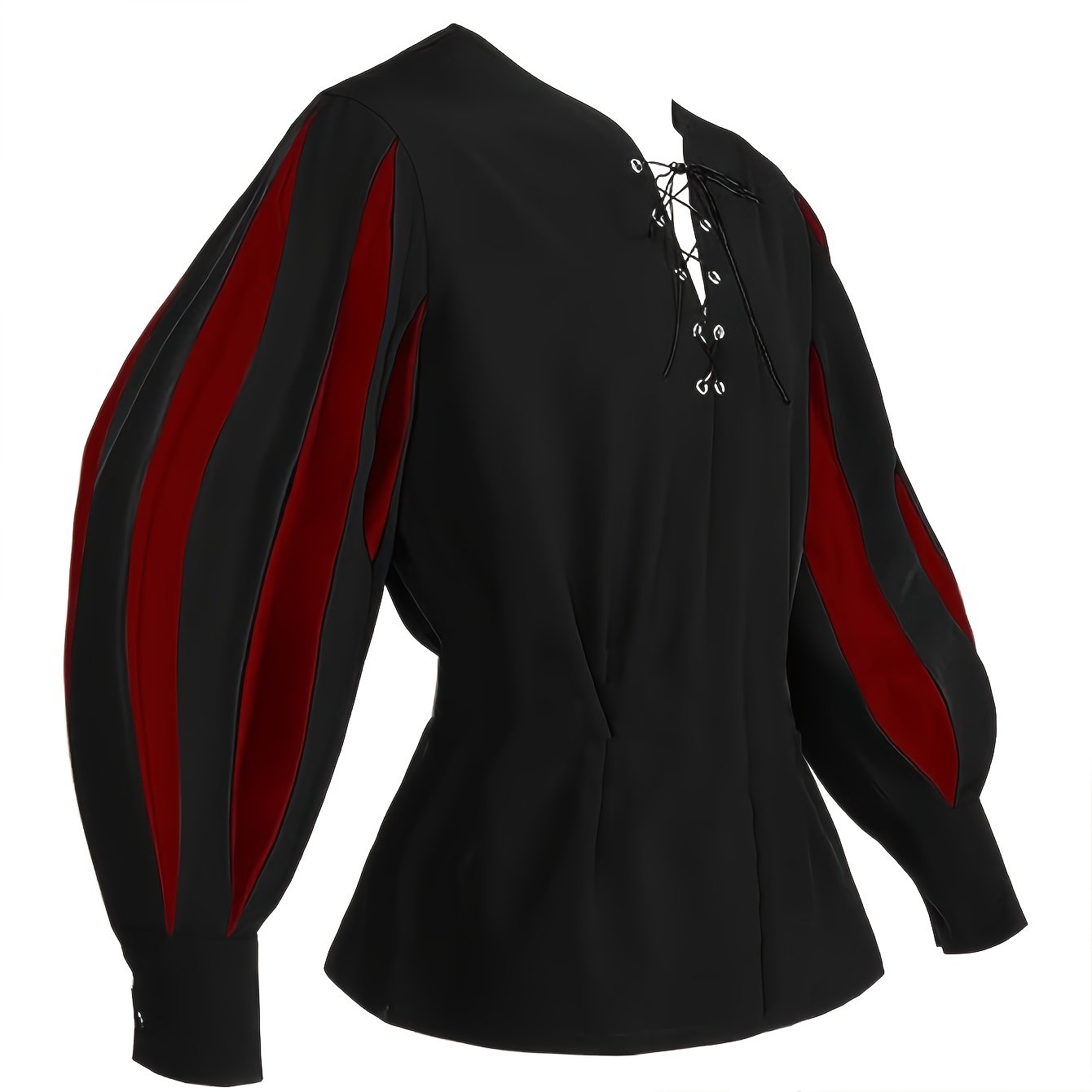 Men's Vintage Halloween Medieval Costume with Tie Shirt