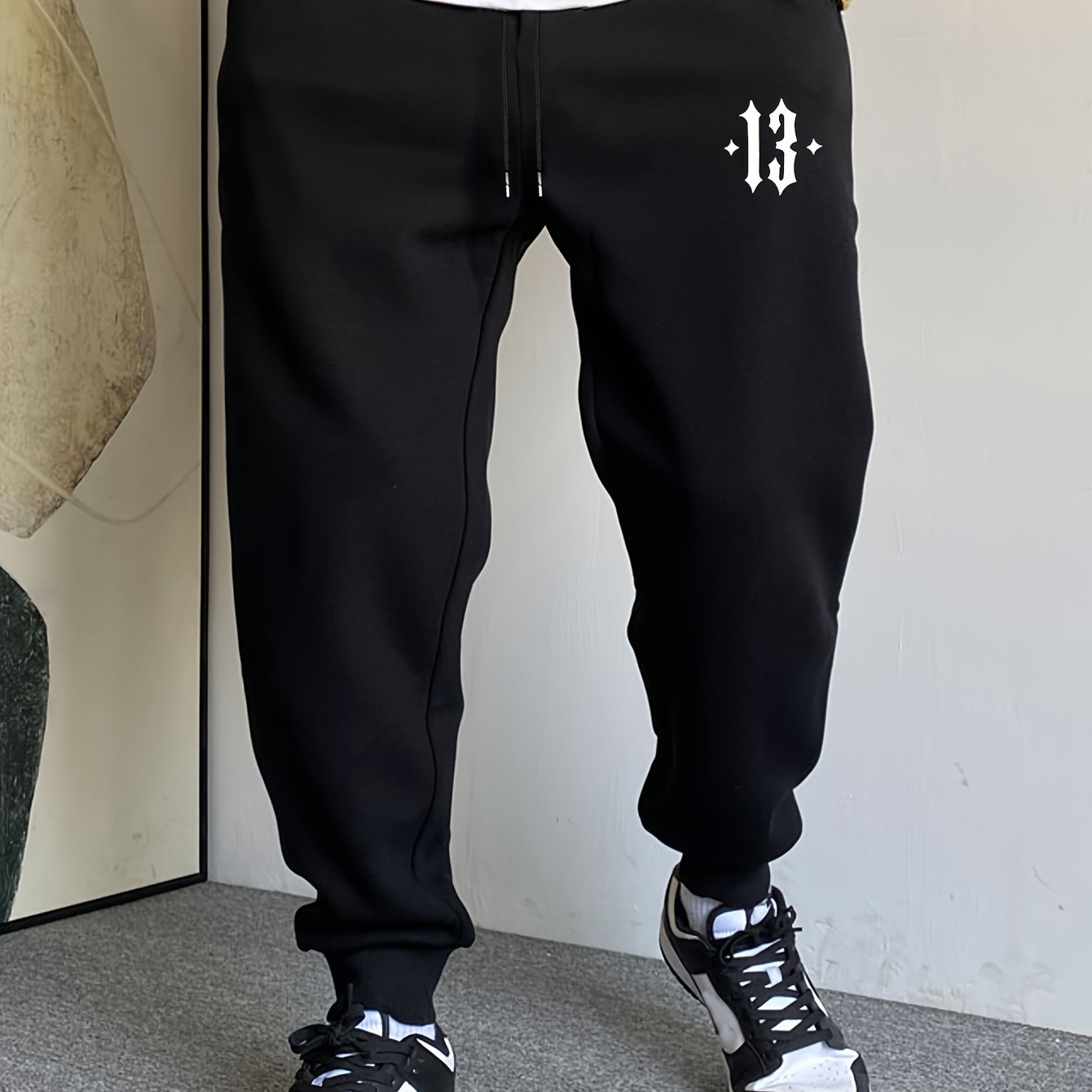 TEMU Print Men's Casual Sweatpants, Comfortable Autumn/winter Sweatpants, Winter Casual Outdoor Joggers