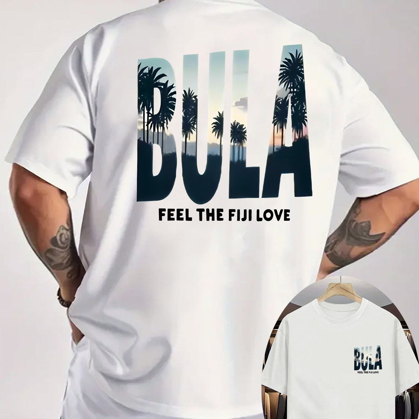 TEMU New Summer Men's Casual T-shirt With A Ribbed Round Neck And Short Sleeves, Made From Knitted Fabric For A Refreshing And Comfortable Feel. It
