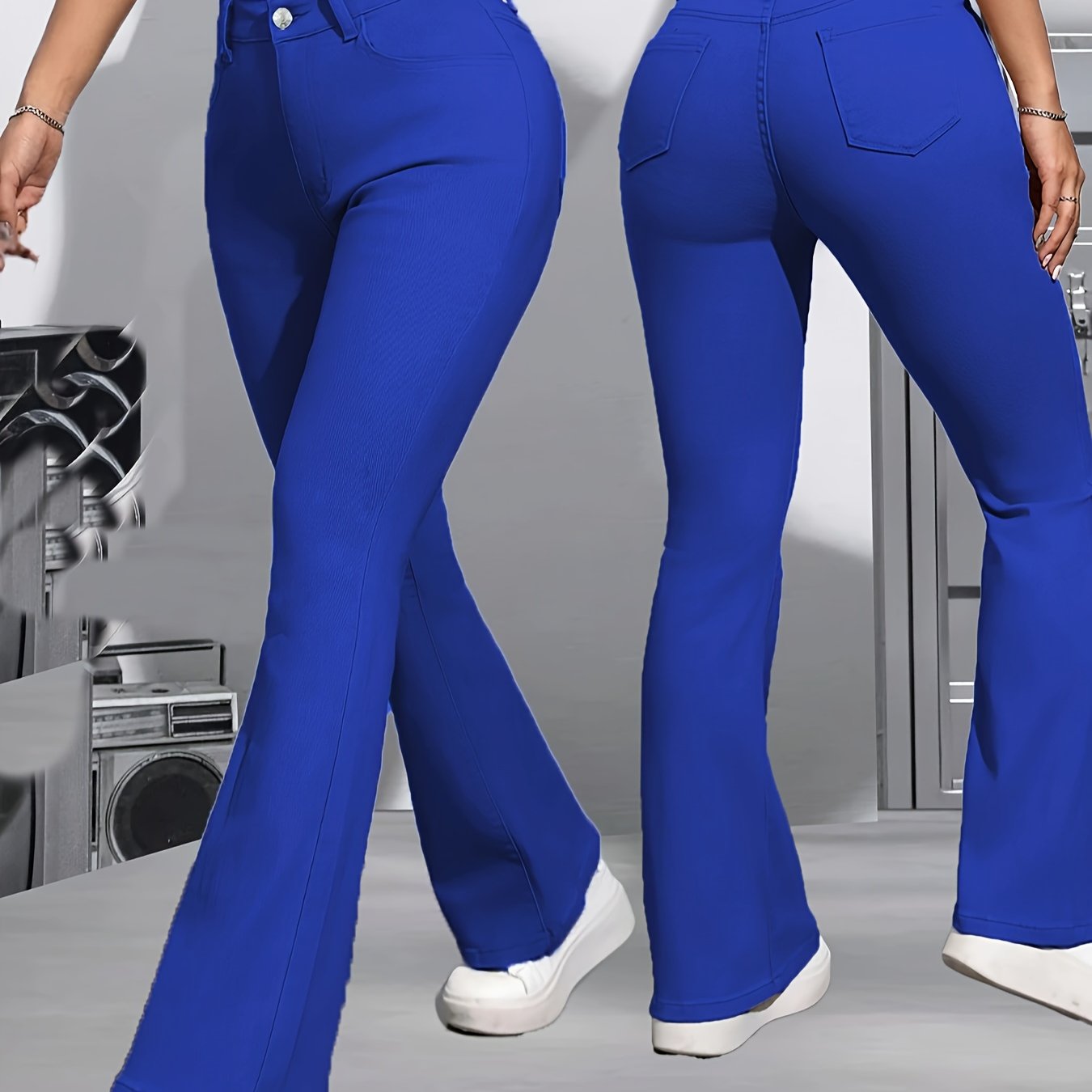 Fashion Stretch Flared Pants Denim Jeans