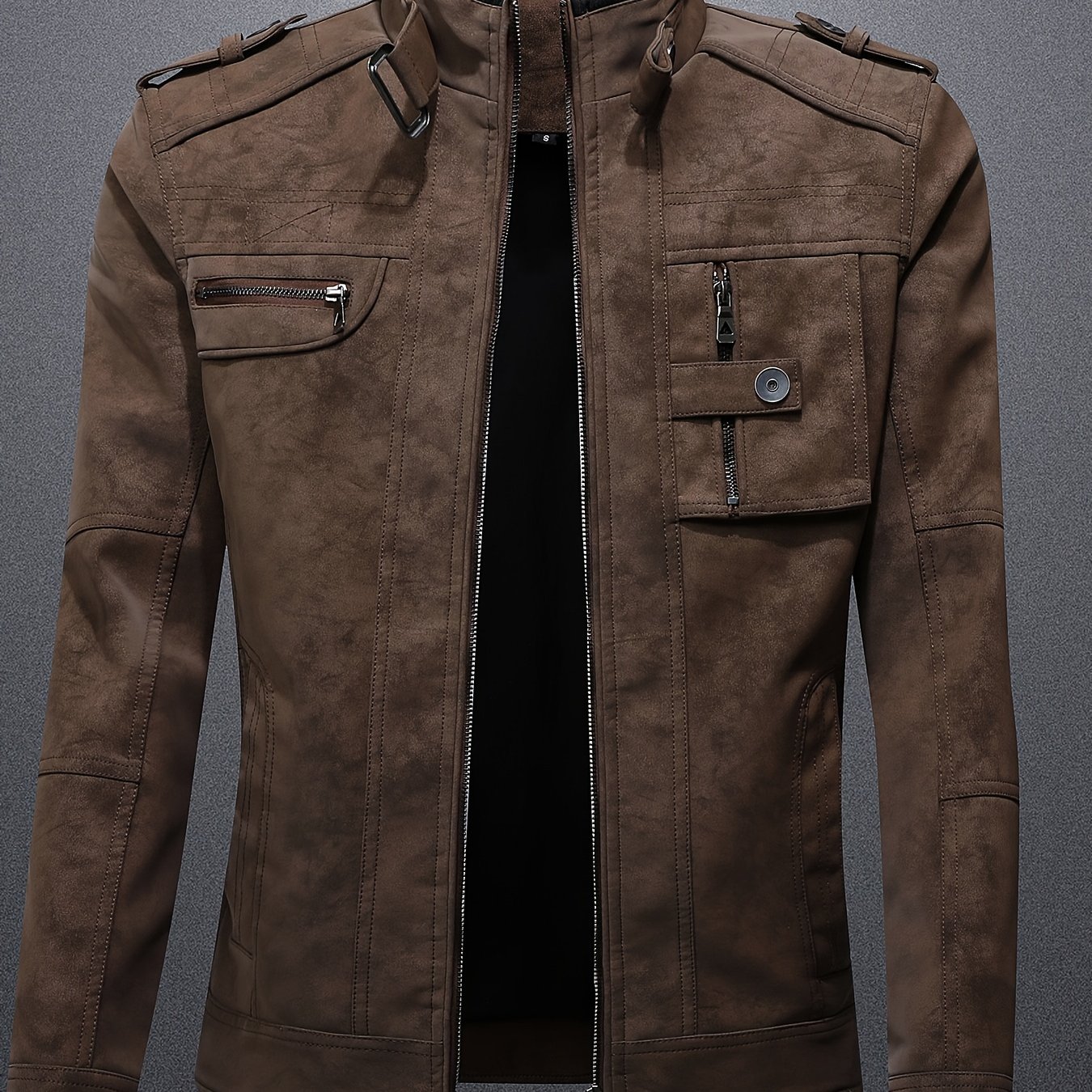 2805a# Light Luxury Texture Jacket Men's Business Casual Coat Cross-border Spring Autumn White Tower Coat