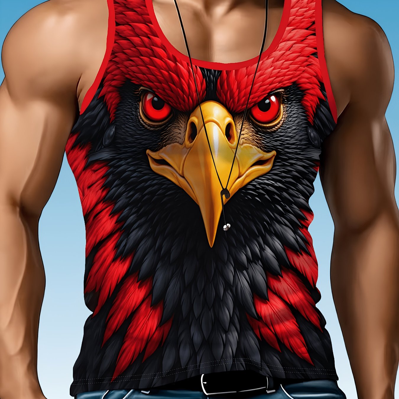 TEMU Men's Sleeveless Vest, Lightweight And Breathable , Four-season Holiday Casual Wear