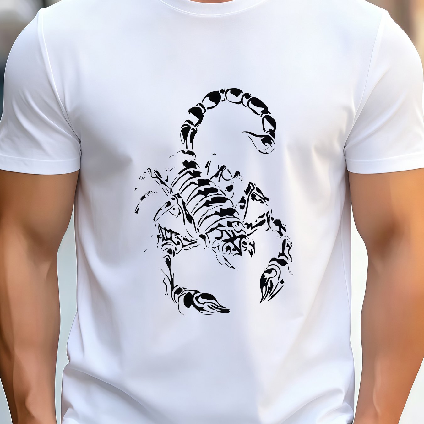 TEMU Men's Graphic T-shirt - Design, Soft And Breathable, 100% Polyester Fiber, Edgy Print Style, Crew Neck, Short Sleeve Summer T-shirt,
