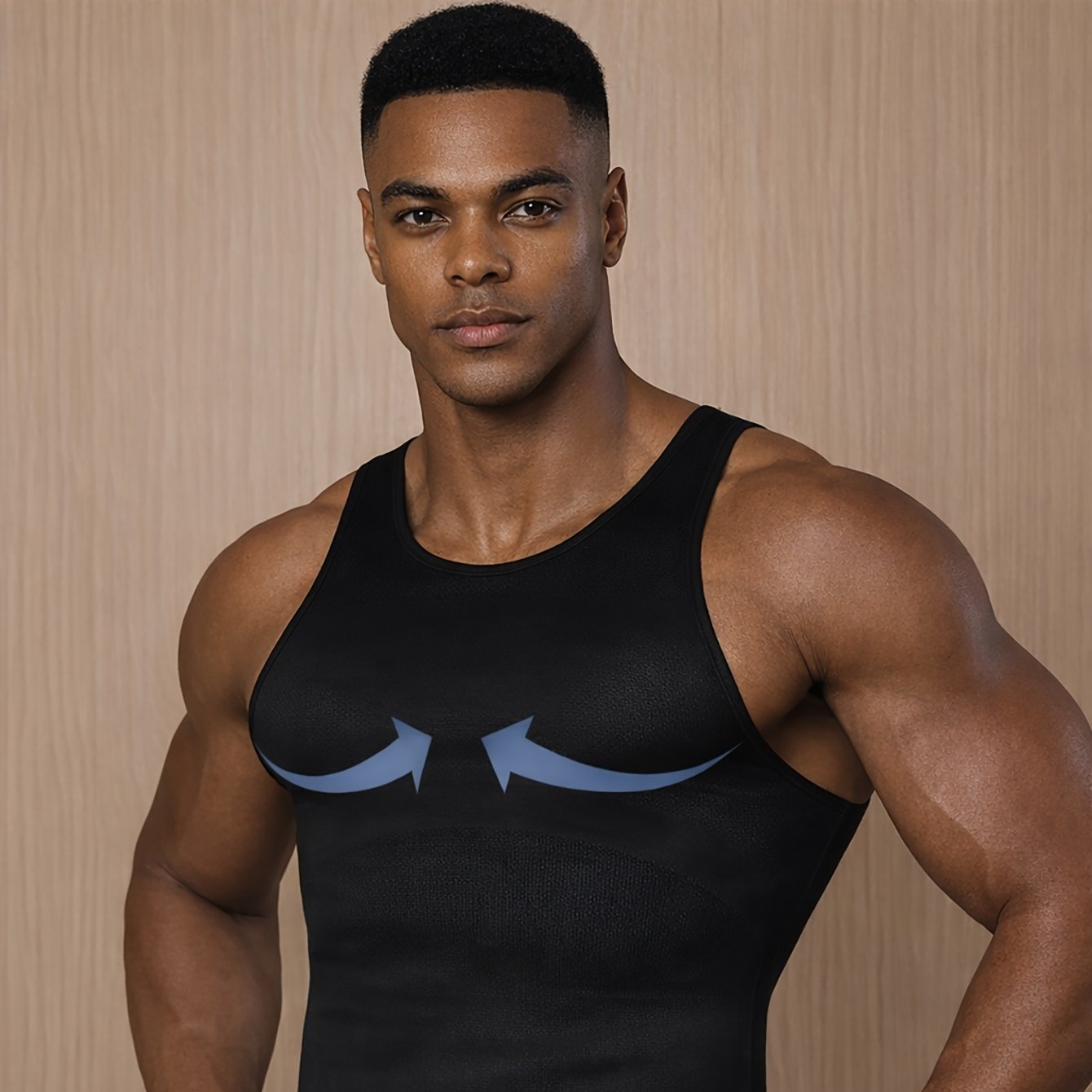 E-shop Nahtloser Männer--Korsett, Bauchkontrolle, Brustbandage, Schlankmachend, Fitness, Sport, Unterlage, Tanktop mit V-Ausschnitt am Rücken