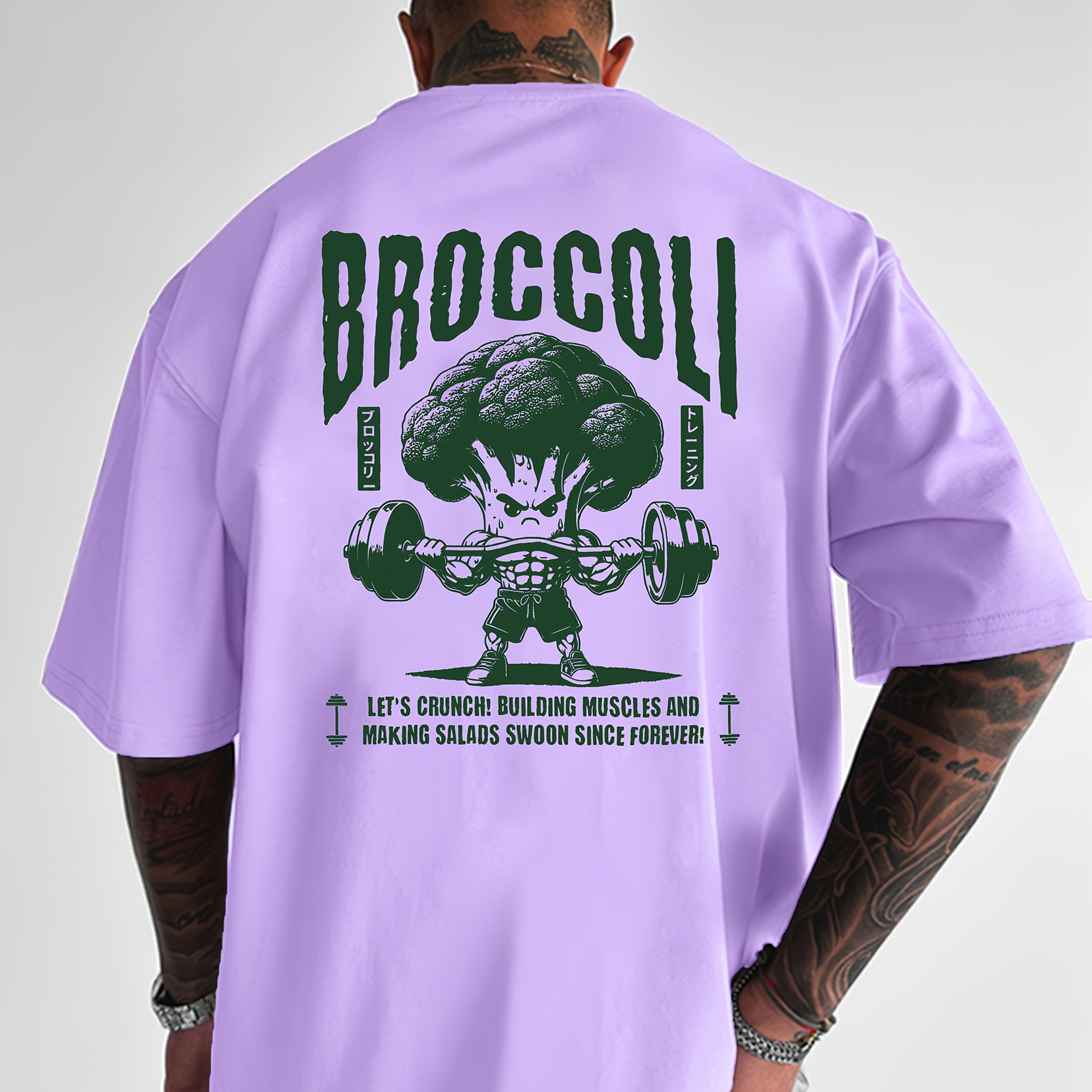 TEMU Maglietta Casual con Stampa Broccoli - T-Shirt in Poliestere, Corta e per Abbigliamento Estivo, Vestibilit� , Tessuto Traspirante, Facile da