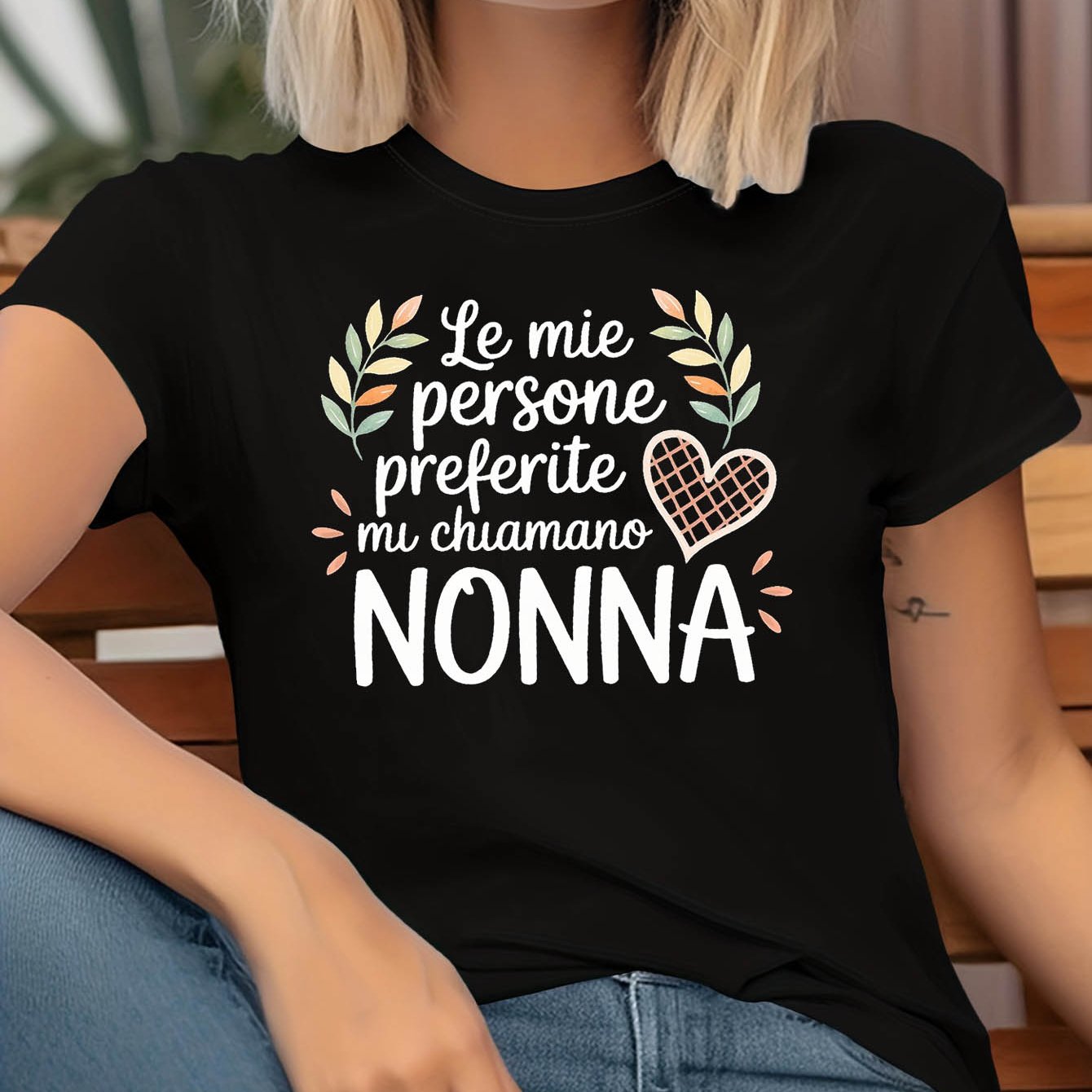 TEMU Le Mie Persone Preferite Nonna Humor Letter Print T - Shirt Women's Spring - Summer Short - Sleeve Crew - Neck Casual T - Shirt, Daily Leisure,
