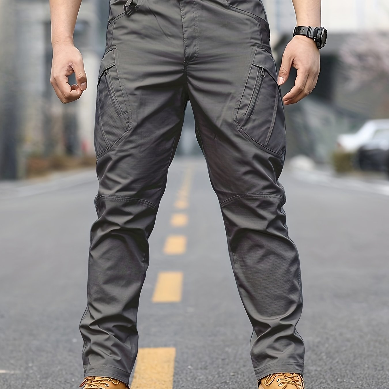Men's Lightweight Tactical Cargo Pants with Multiple Pockets