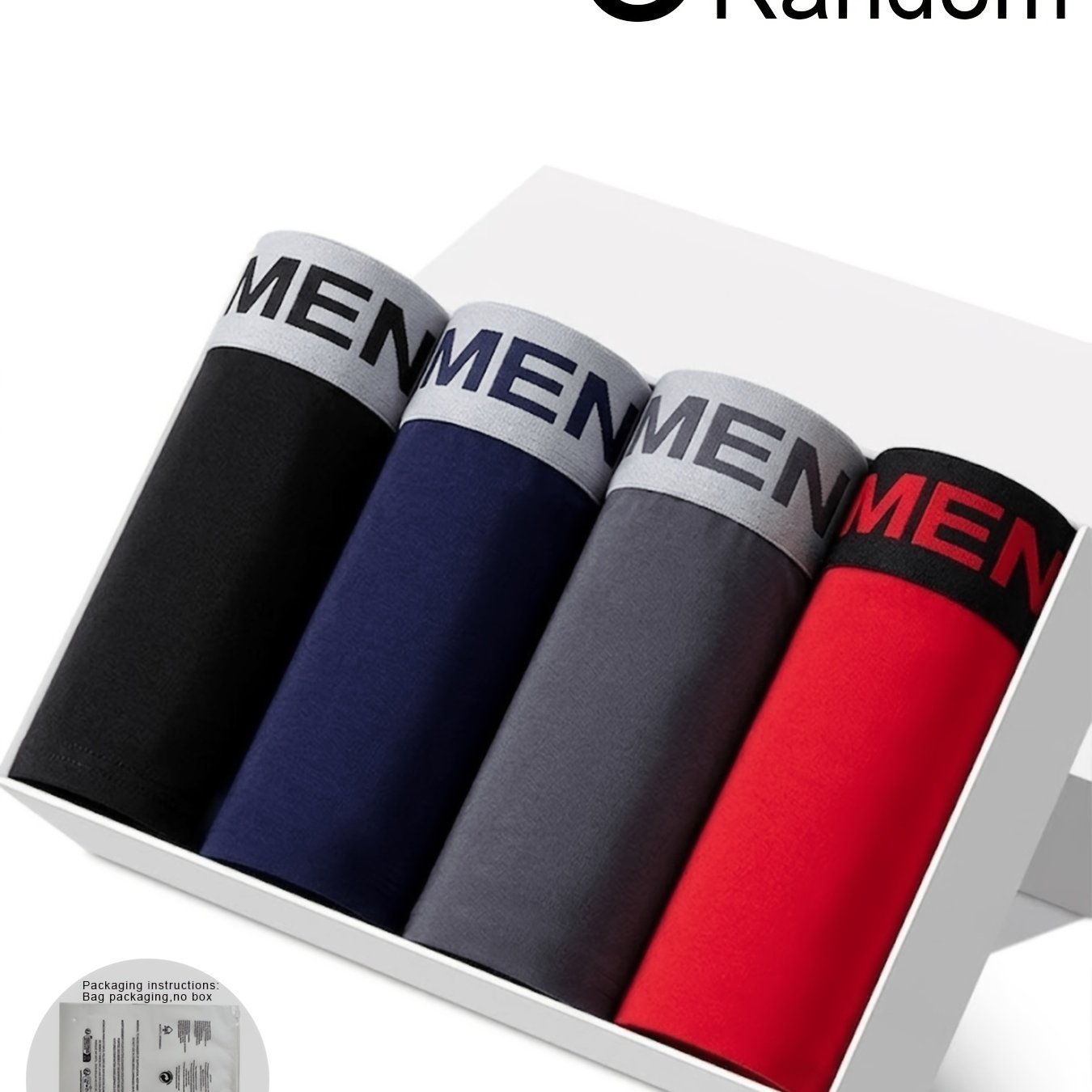 TEMU 3 Pairs Of Random Solid-color Men's Briefs, Comfortable And Breathable, Y Smooth And Skin-friendly With No Marks, Featuring For Man Elastic
