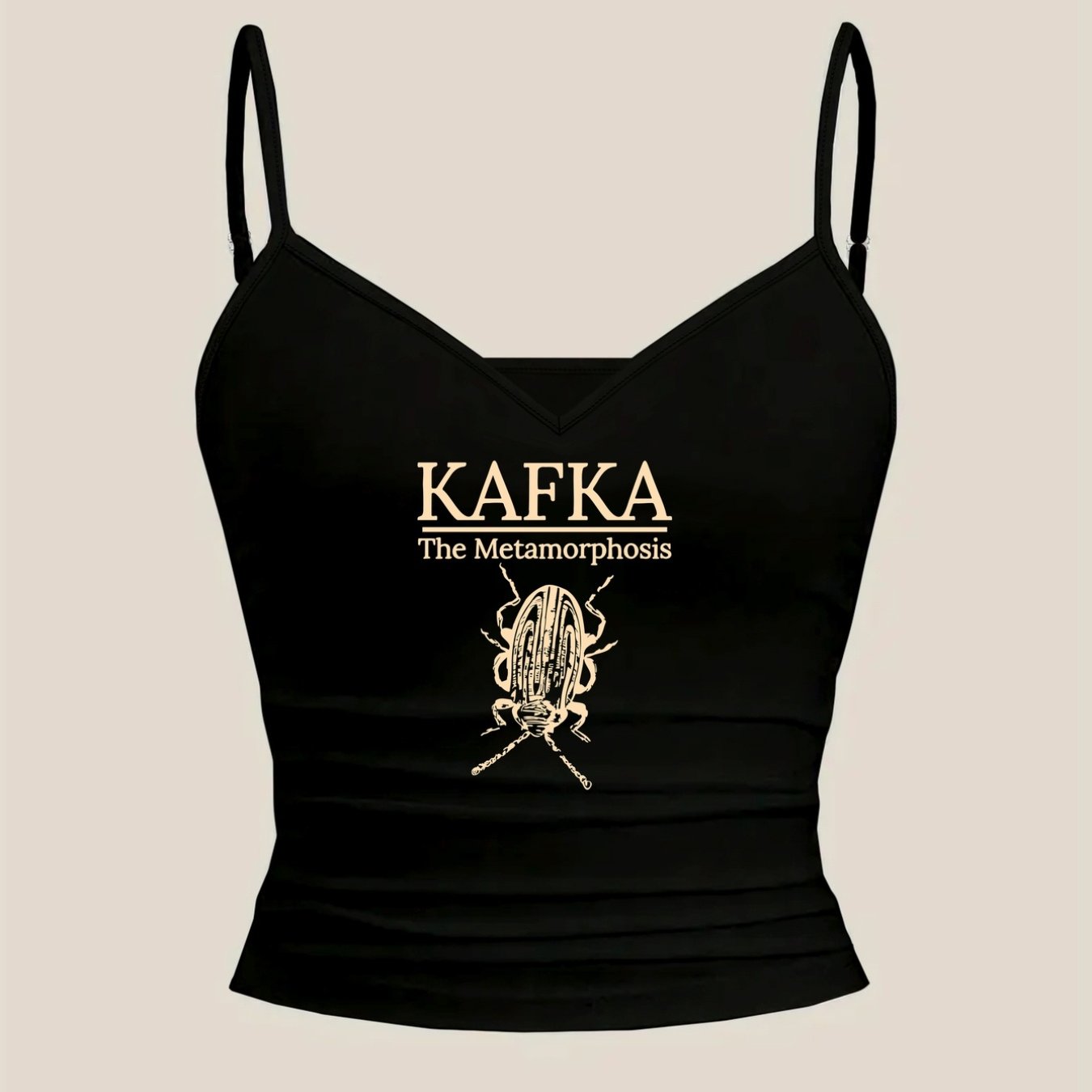 TEMU Women's Casual V-neck Tank Top Featuring A Print - Ladies' Apparel For Spring And Summer